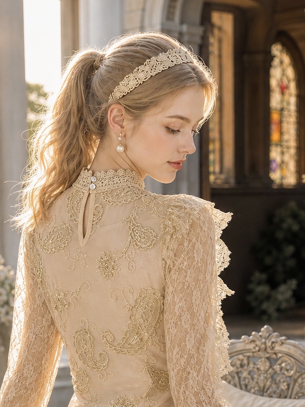 金蕾絲魔法童話Antique Lace Blouse