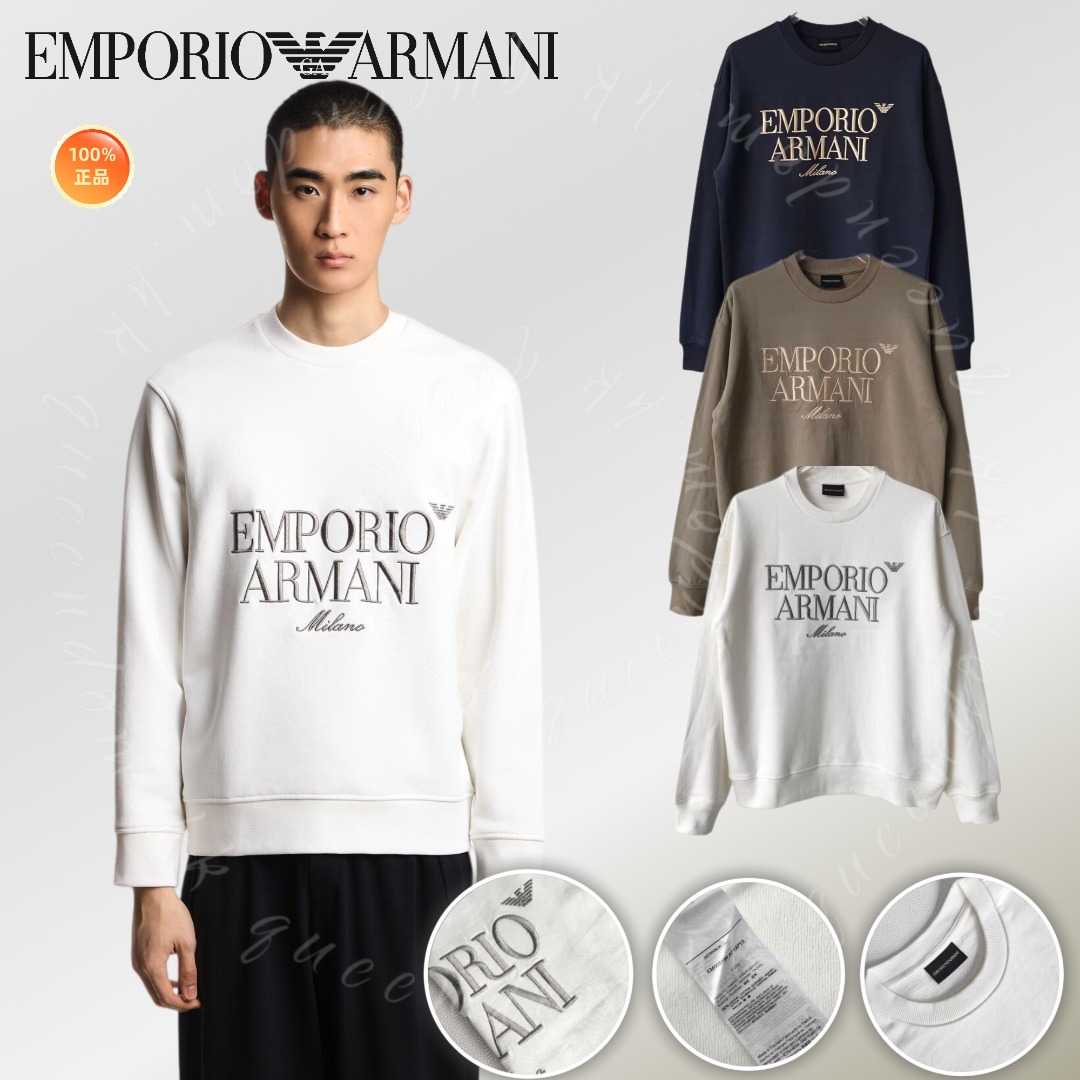 💯Armani Emporio Embroidered Logo Sweatshirt  圓領衛衣