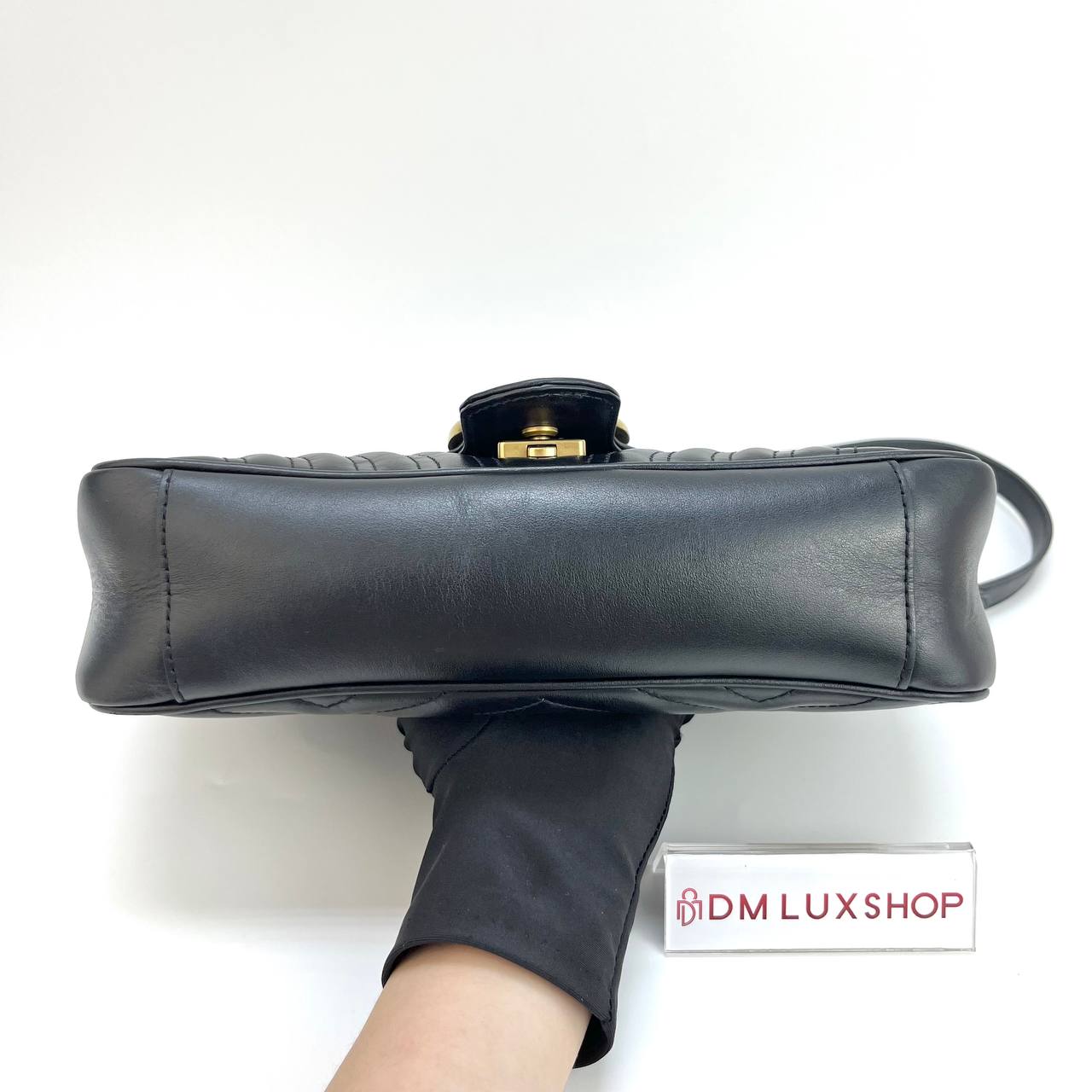 Gucci Black GG Marmont Small GHW