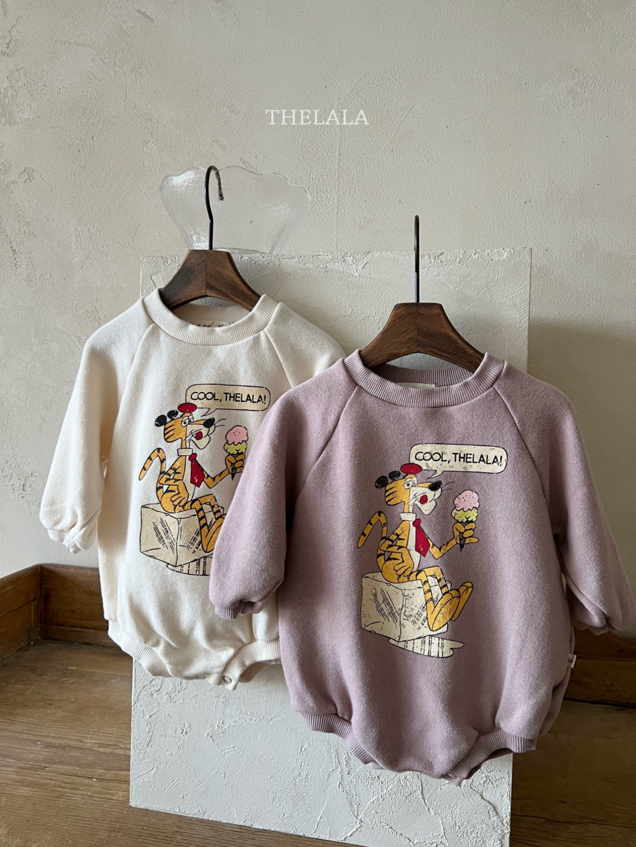 🌸預訂 韓國直送🌸🇰🇷THELALA兩色親子款老虎印花長袖包屁衣