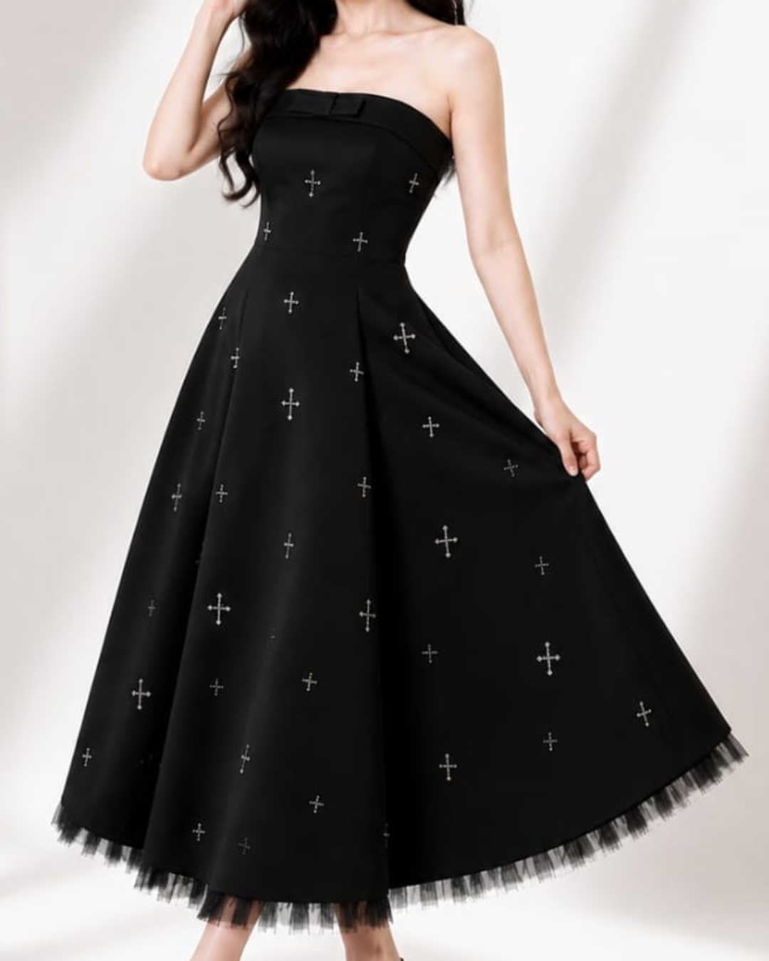 5139 Lorraine Diamond Embellished Strapless Maxi Dress