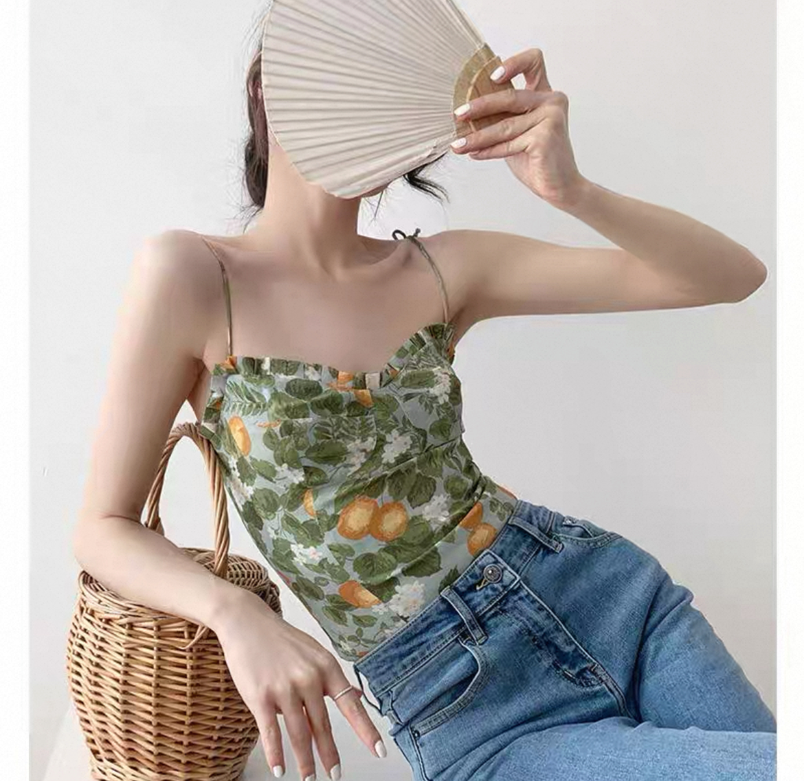 TP263复古碎花上衣