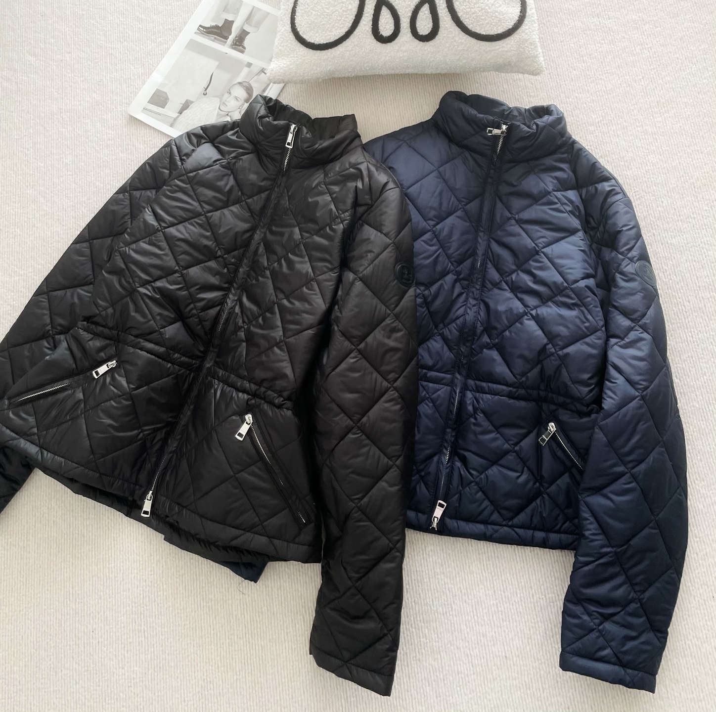 Burberry 立體硅膠袖章棉服外套