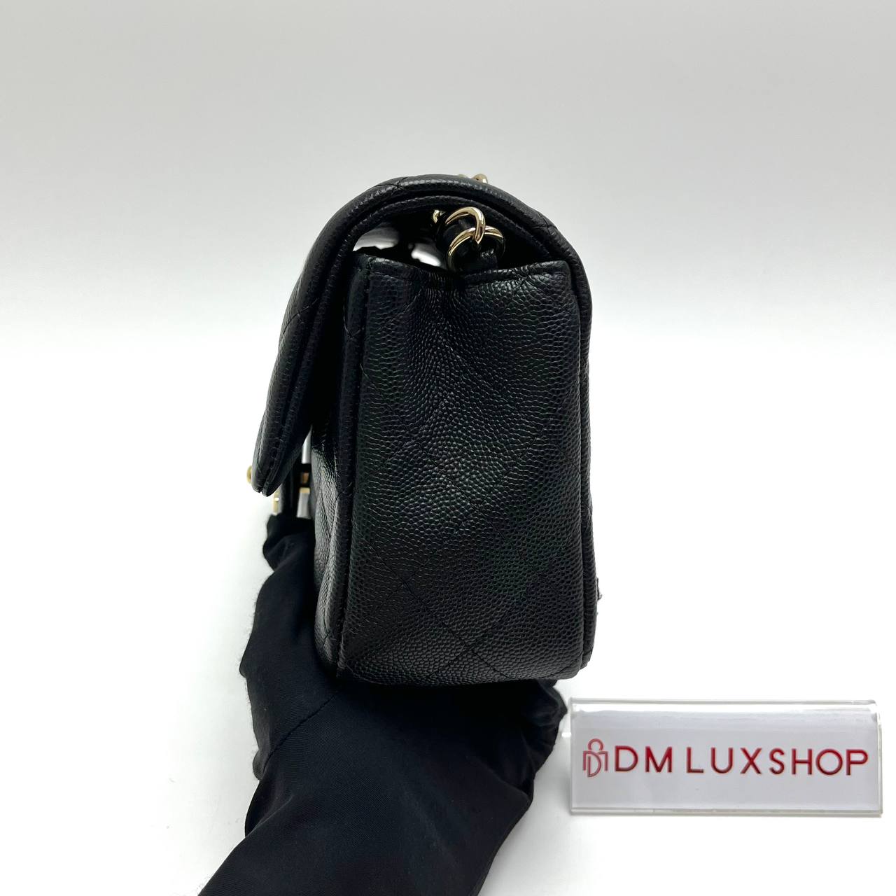 Chanel Black Caviar Mini Rectangular Classic Flap GHW (Serial 26, Y: 2018)