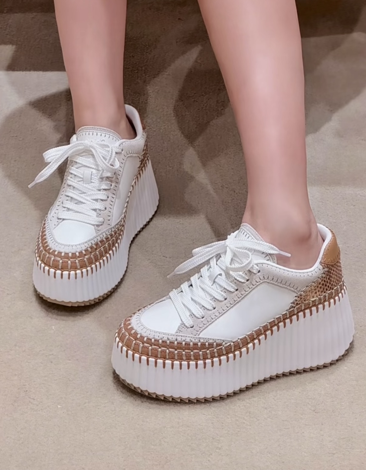 限時優惠✨Chloe 8cm 厚底Nama sneaker  訂貨🍒🔖Size 38/39/40 only  立即增高顯腳長✨