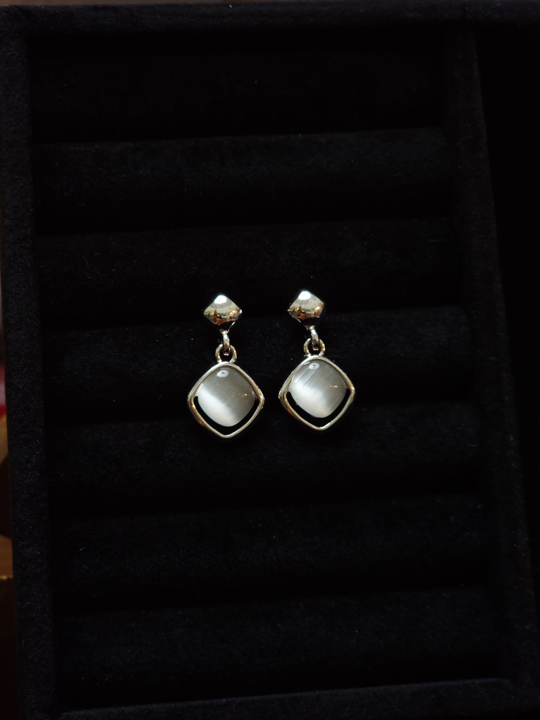 Aurora Cat’s Eye Drop Stud Earrings