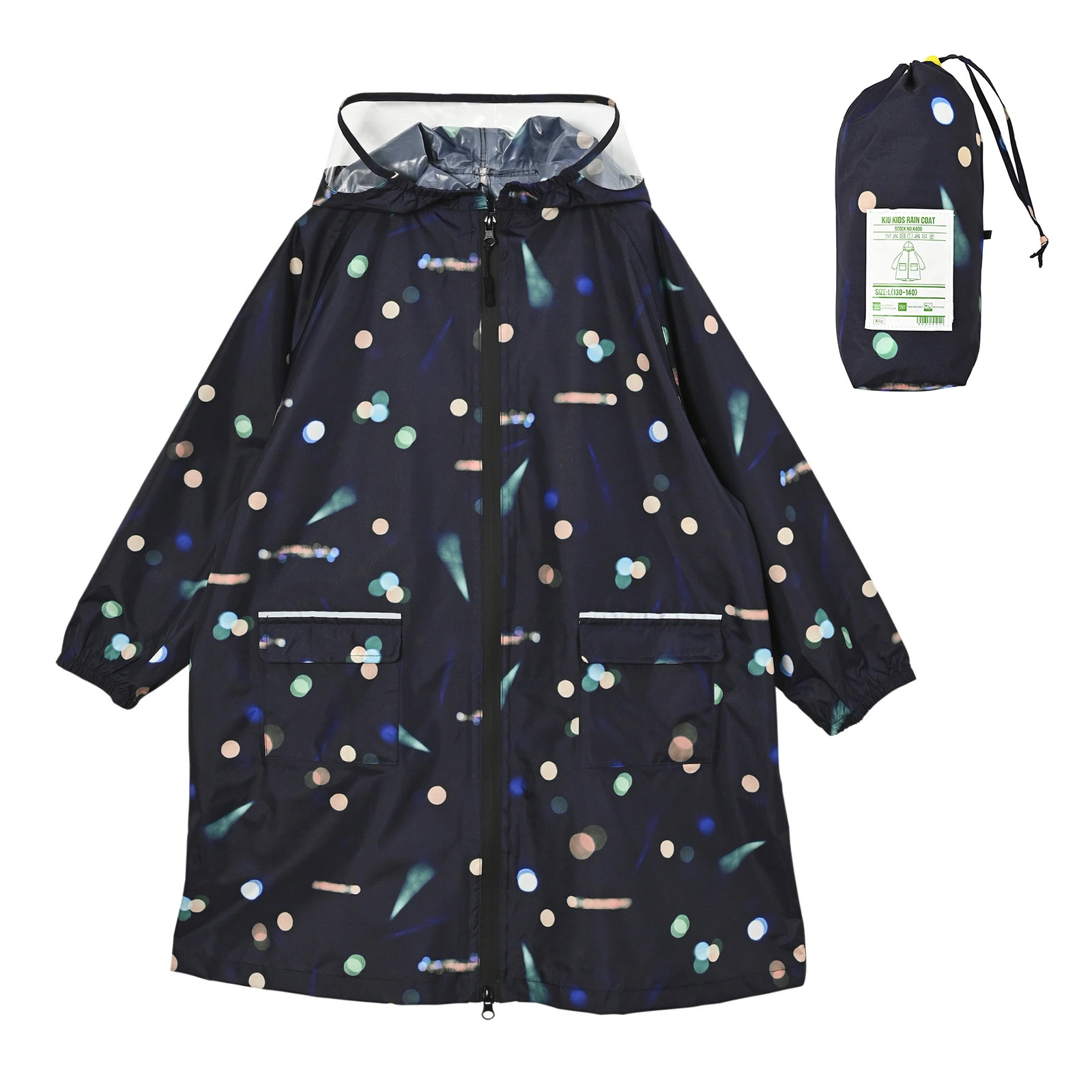 日本 Kiu 兒童有袖雨衣 M Size (110-120cm)
