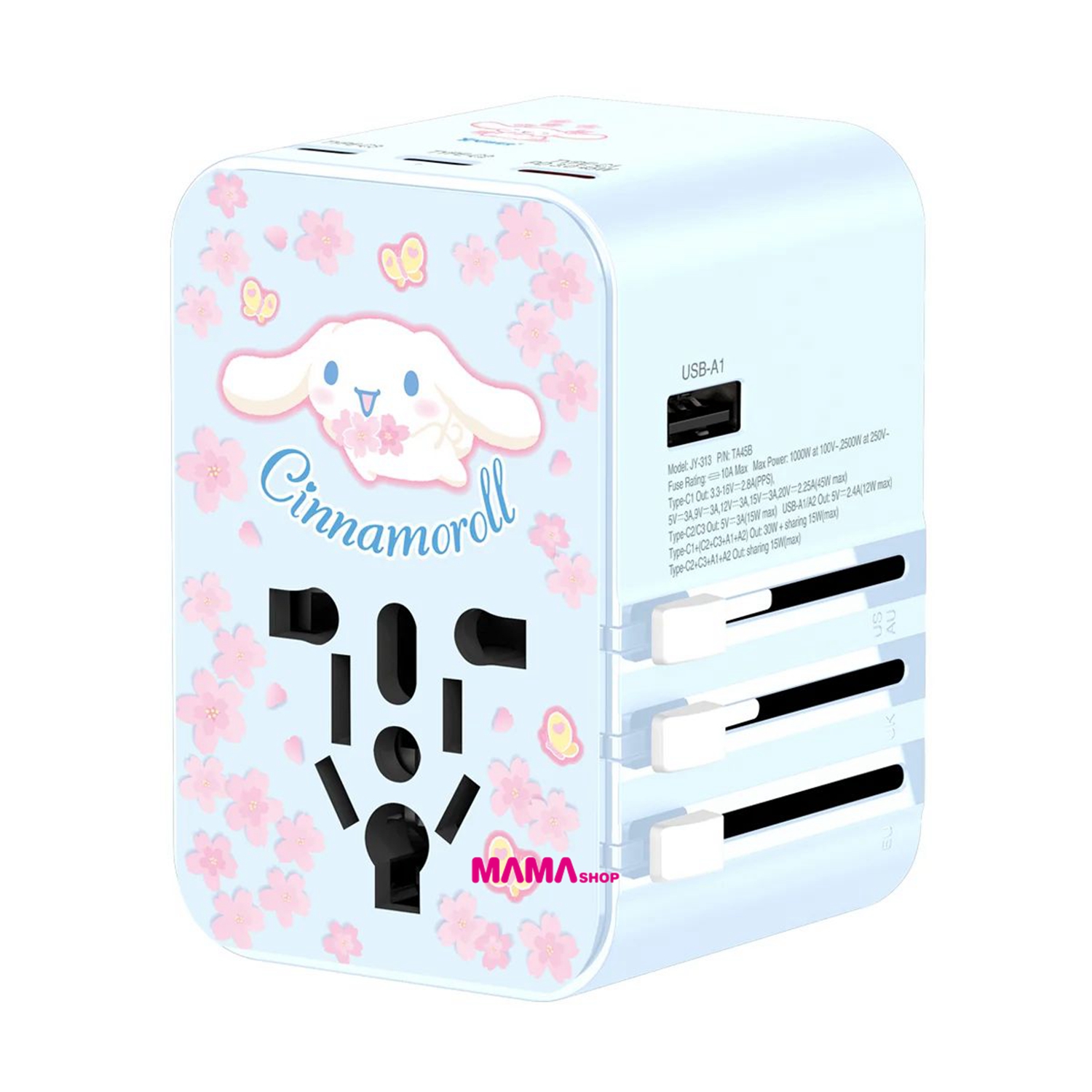 Sanrio 玉桂狗 TA45B 45W 6輸出 PD3.0/PPS旅行充電器