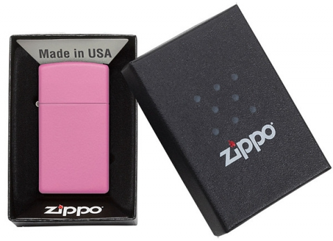 Zippo 窄版粉紅啞漆 1638  防風打火機 | ZIPPO 指定授權經銷商 |美國製造 | 收藏