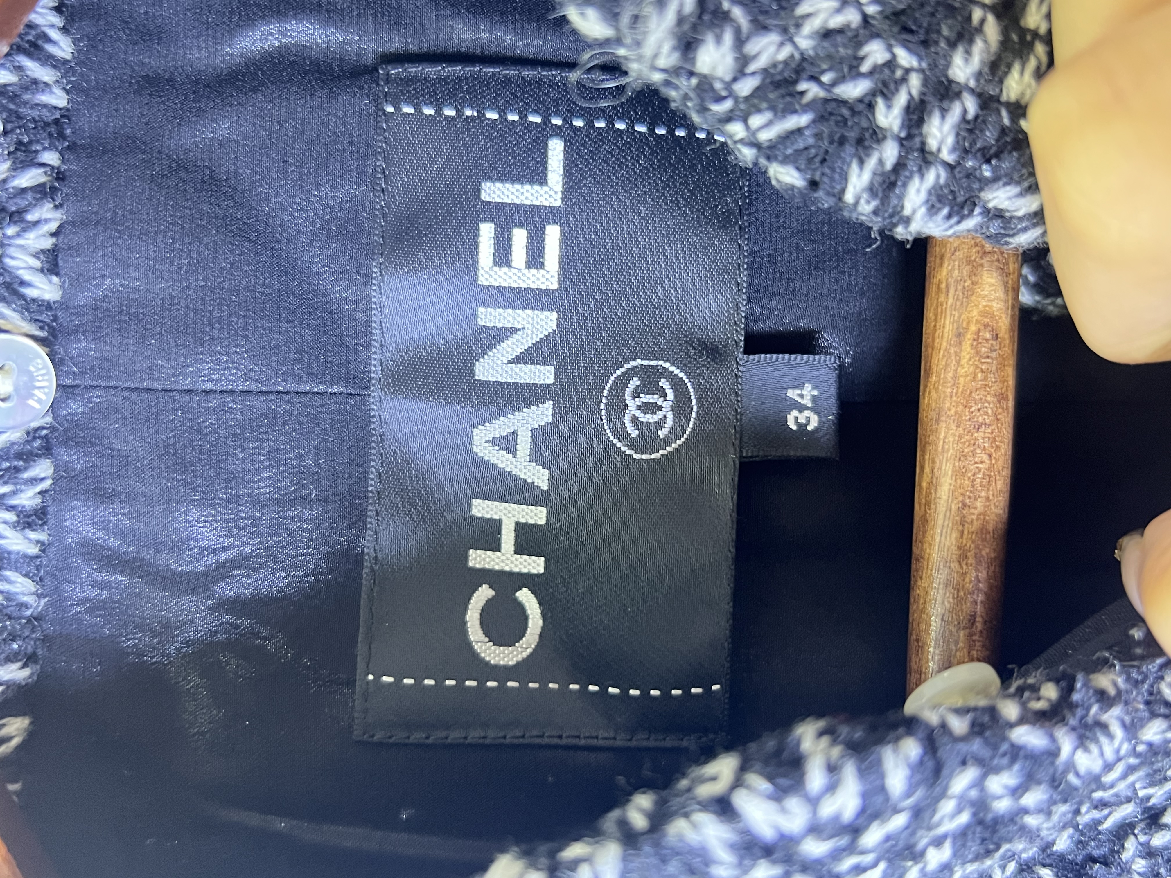  Pre-Owned Chanel Zigzag Trim Tweed Jacket / Product Code: 26041918