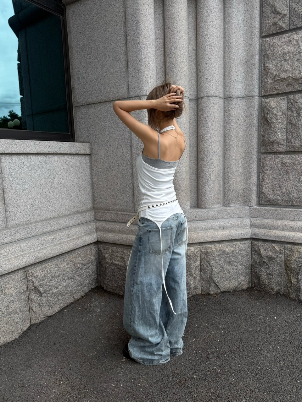Asymmetric Halter Tank Top