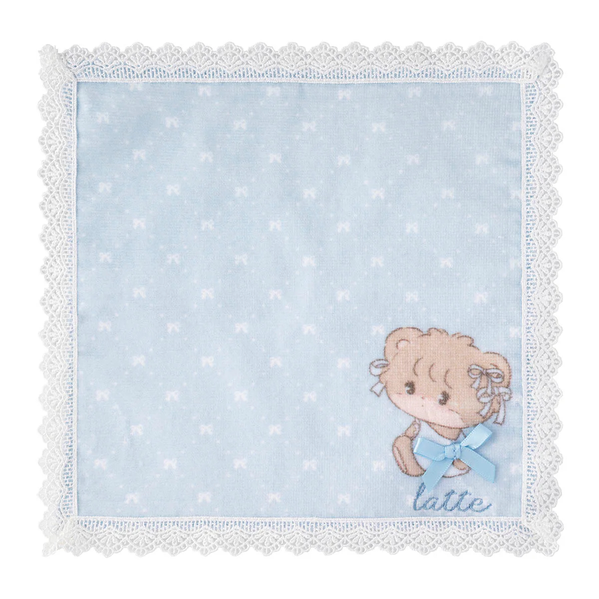 🎀【預訂】 Lil ala mode 蕾絲手巾 Latte