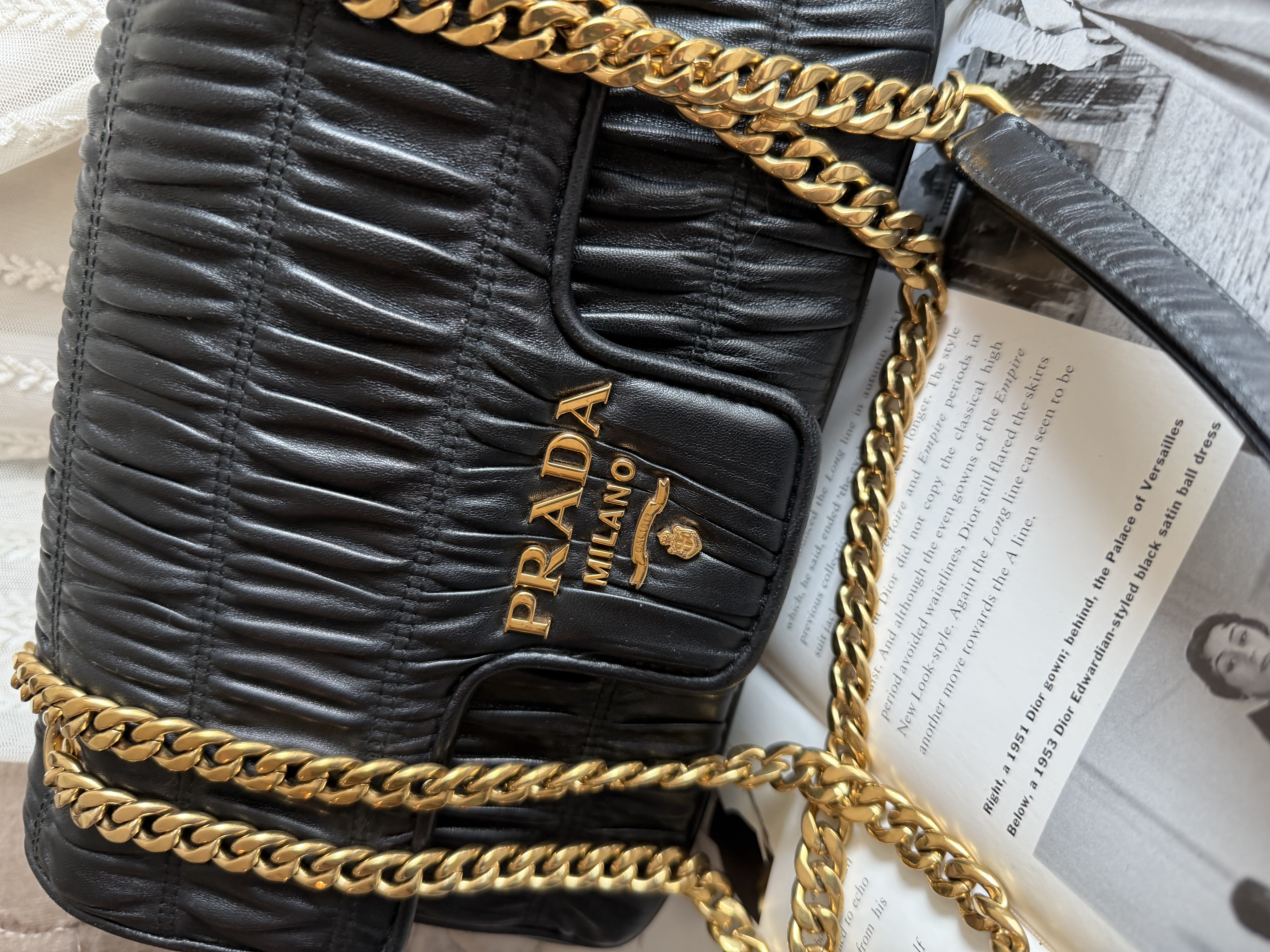 Prada Matelassé chain bag.