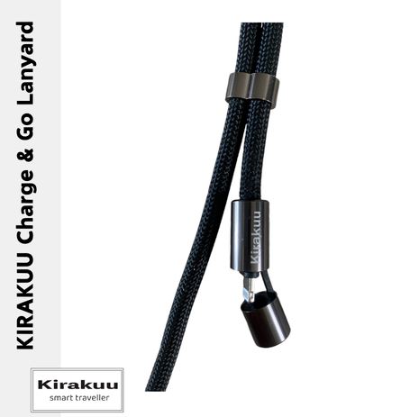 Kirakuu 充電手機繩|多用途頸繩手機帶|USB充電線