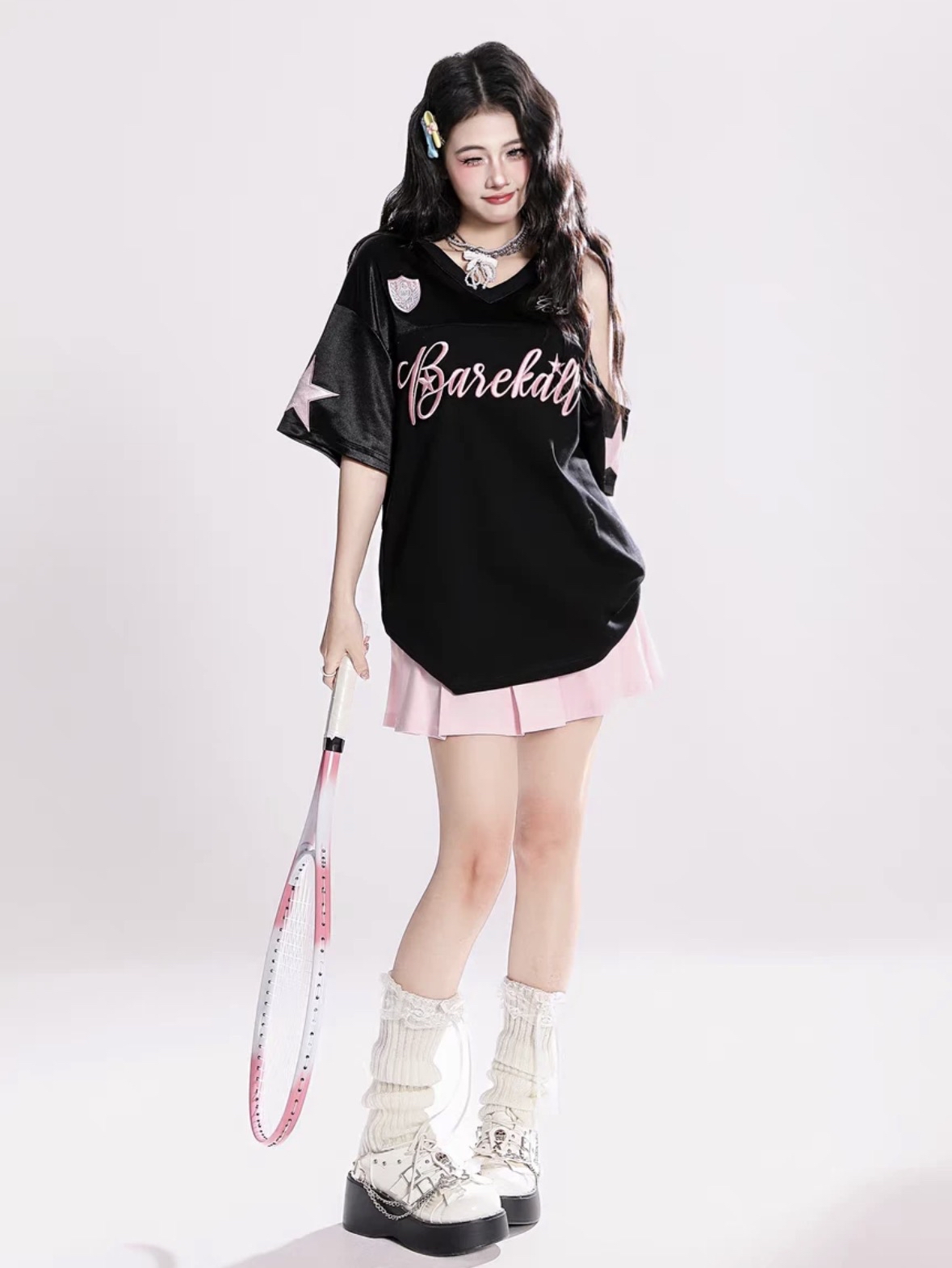 TP493美式刺绣上衣