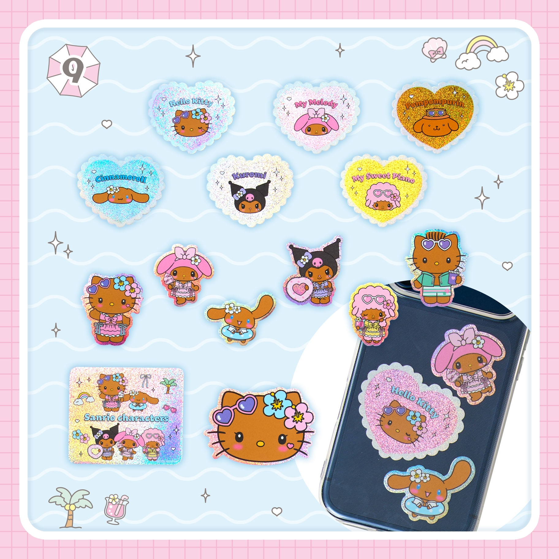 🌸 【預訂】Summer Pool Series - No.9-Sticker Set