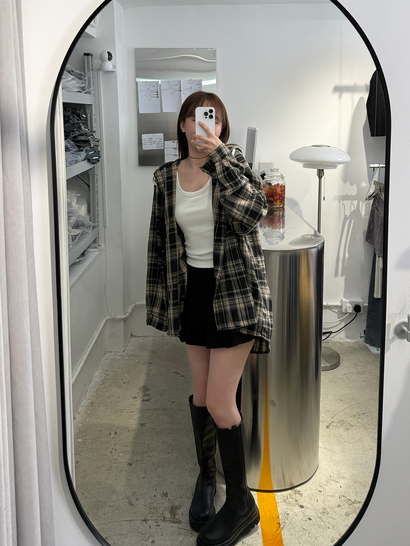 𝐎𝐯𝐞𝐫𝐬𝐢𝐳𝐞𝐝 𝐡𝐨𝐨𝐝𝐞𝐝 𝐩𝐥𝐚𝐢𝐝 𝐬𝐡𝐢𝐫𝐭
