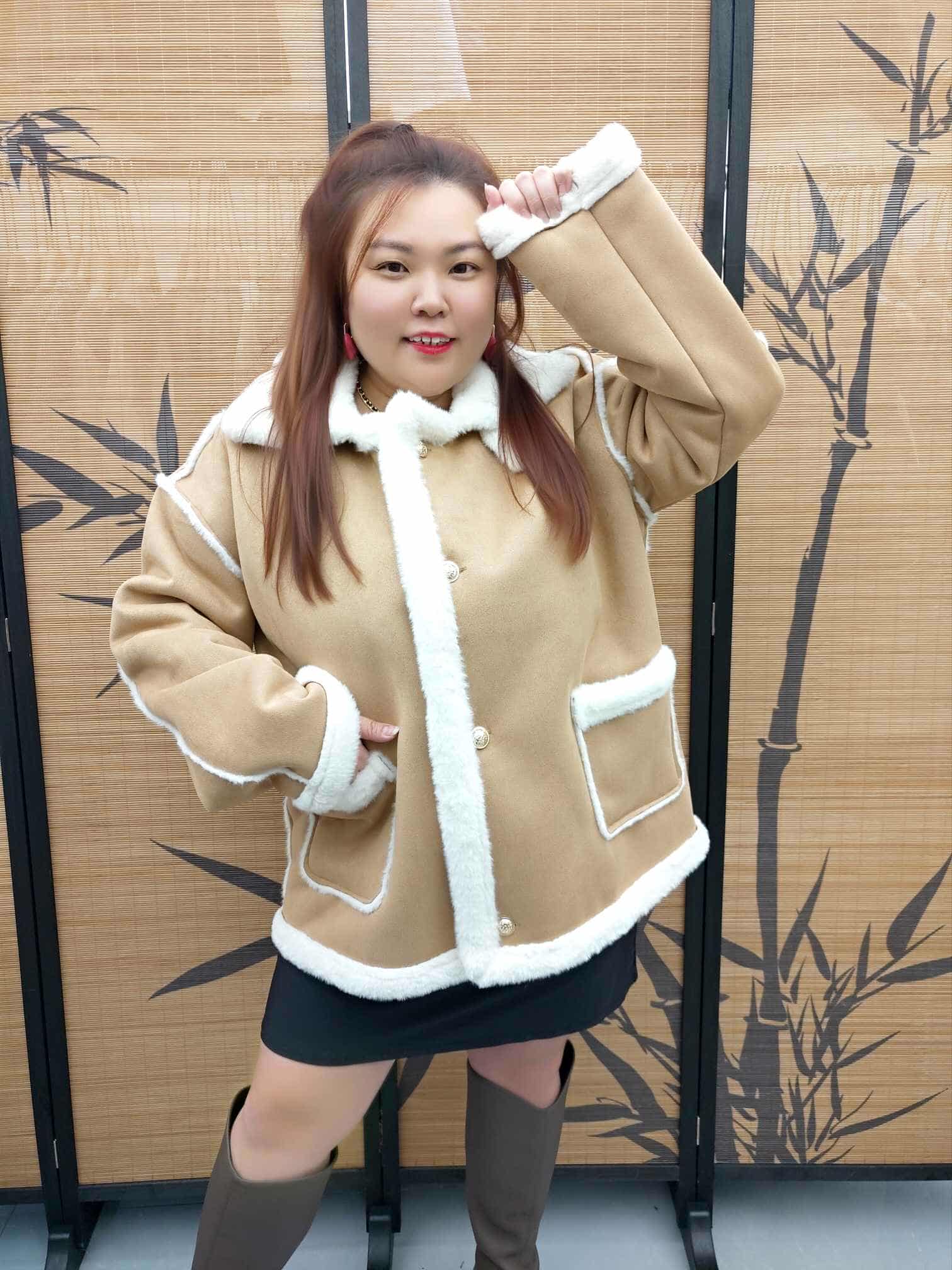 DDF02 韩版毛绒保暖外套