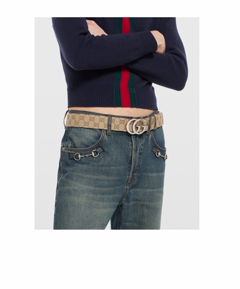 Gucci 男女同款 Flat Marmont 可調節腰帶65 70 75 80 85 90 95 100 105 110 115 120碼3.81cm 