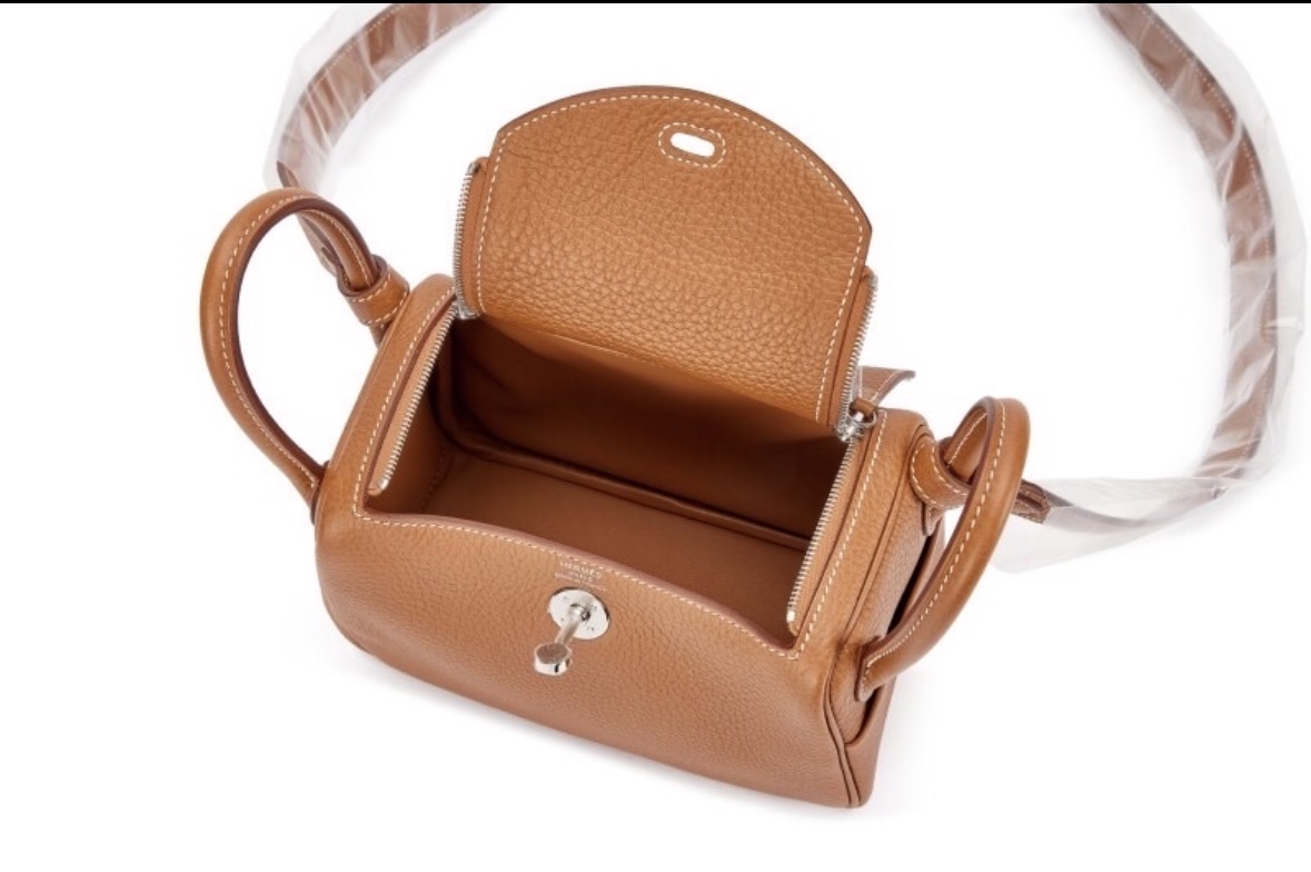 Hermes 全新🆕Mini Lindy ll Gold金棕色 TC皮 Silver buckle銀扣