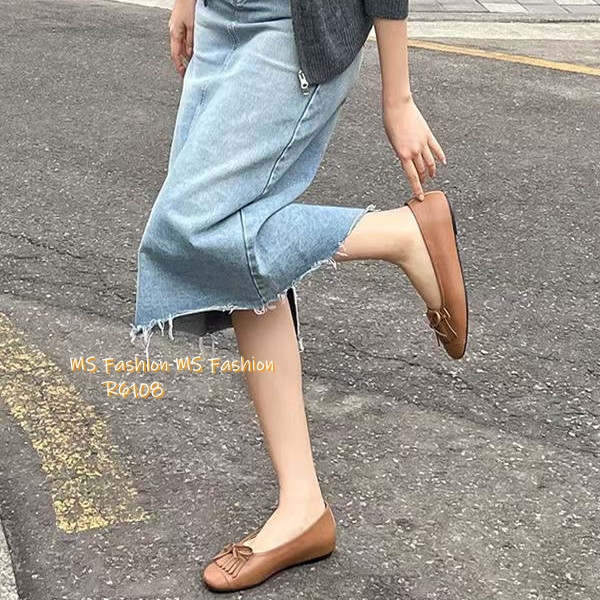 R6108 韓國🇰🇷真皮soso蝴蝶結鞋仔