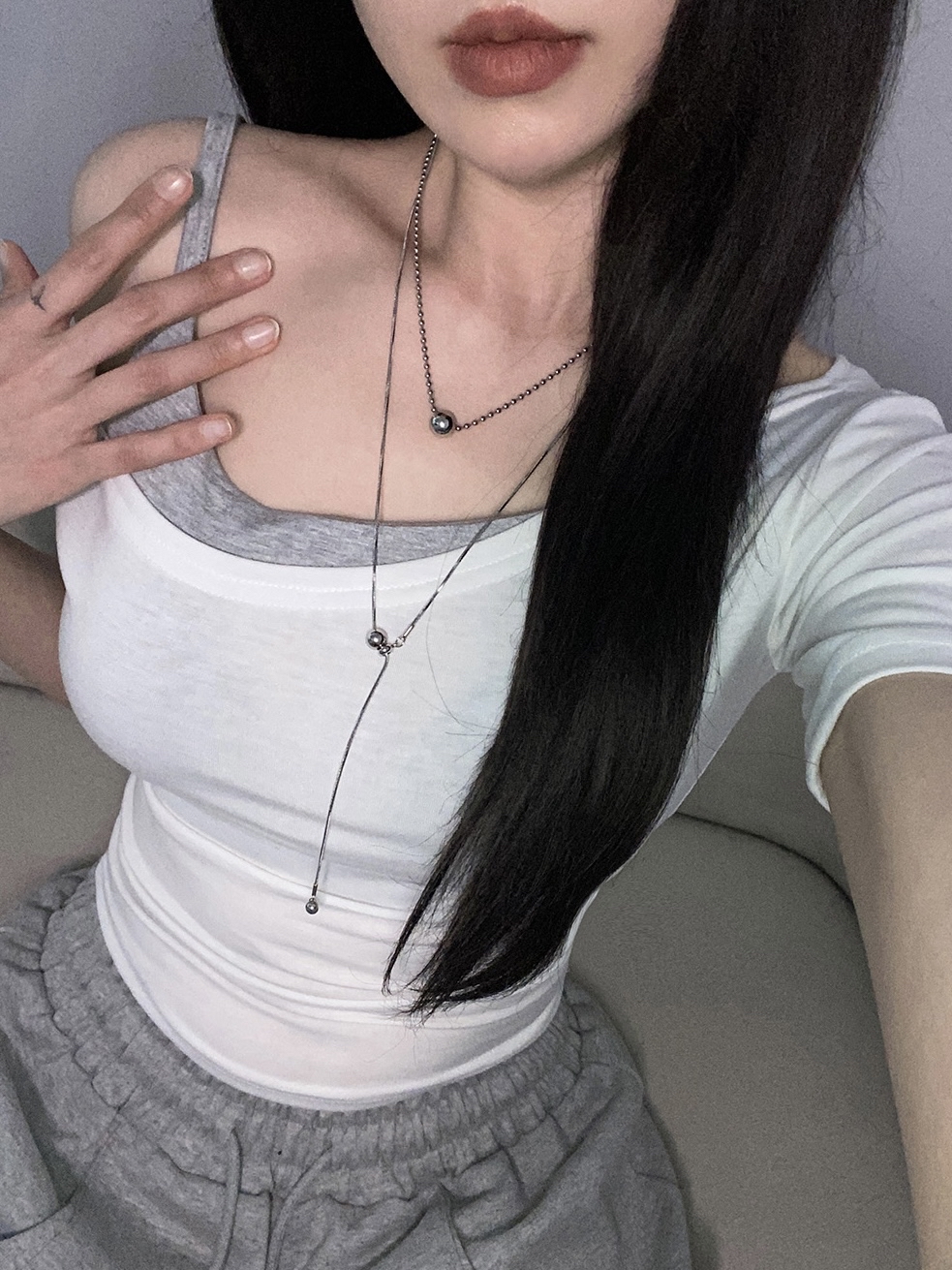 Asymmetrical Off-Shoulder Layered Top