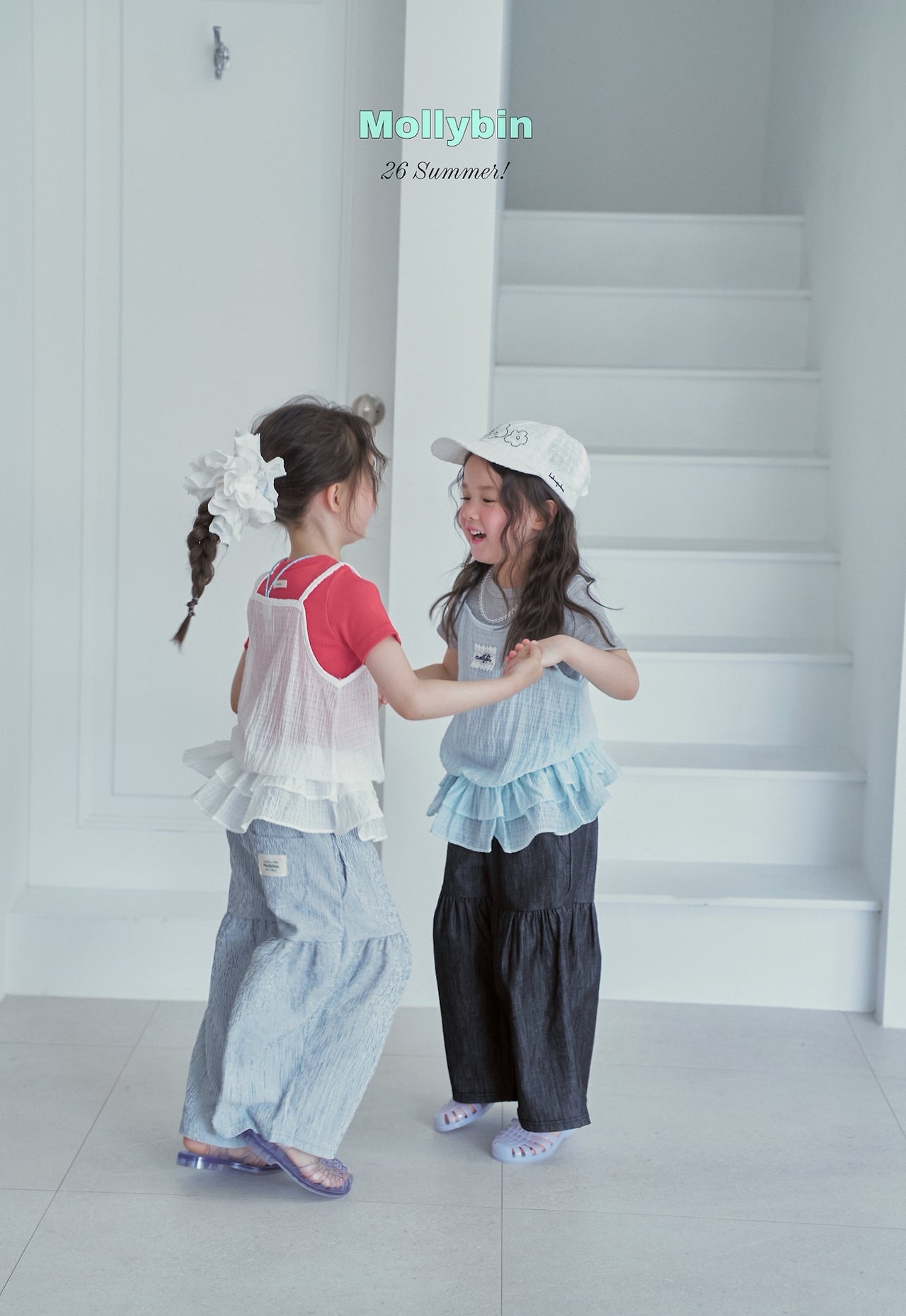 Molly | vest Top ( Blue/ Ivory 105-115)