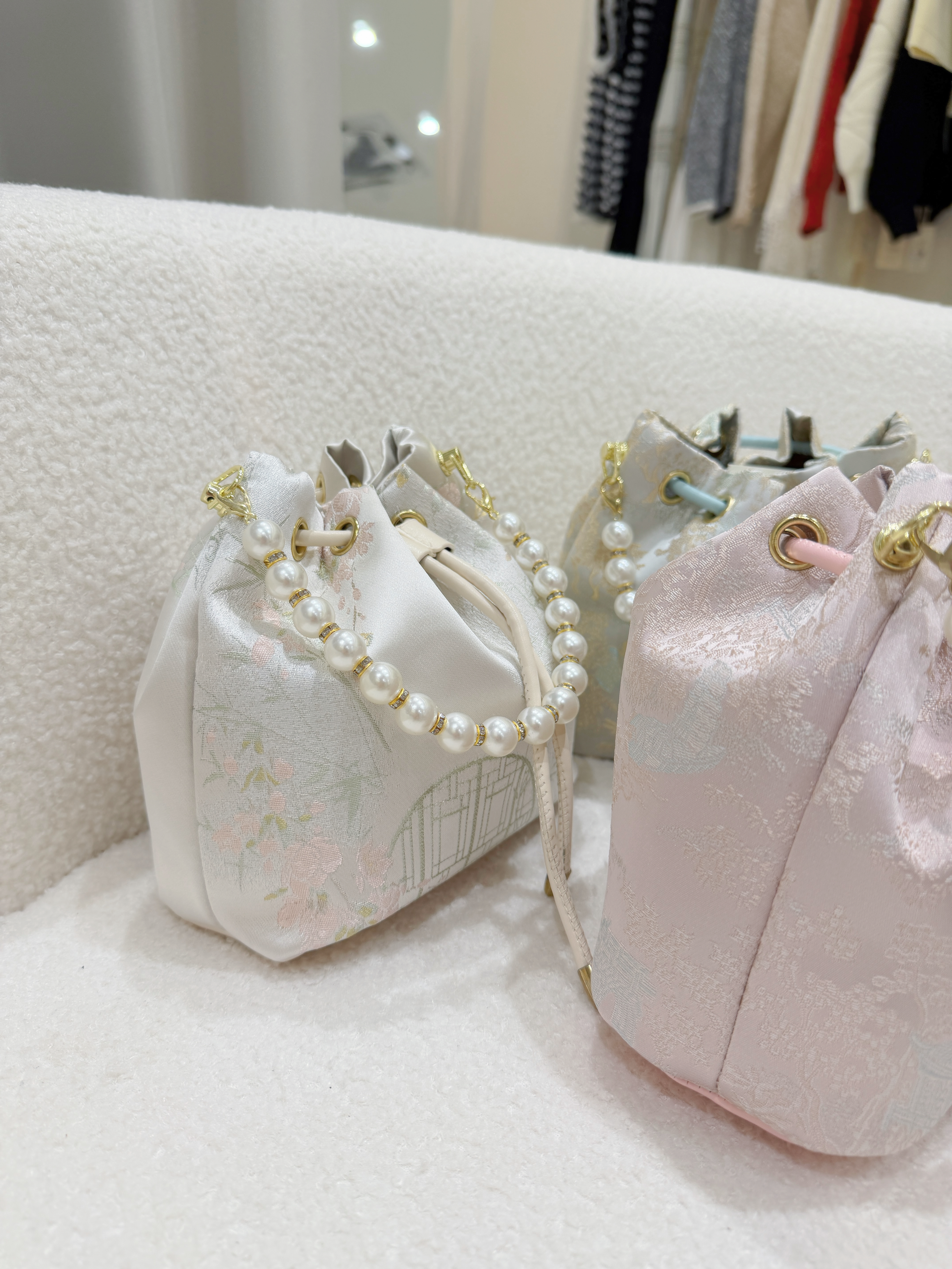 6674 新中式国风珍珠水桶包