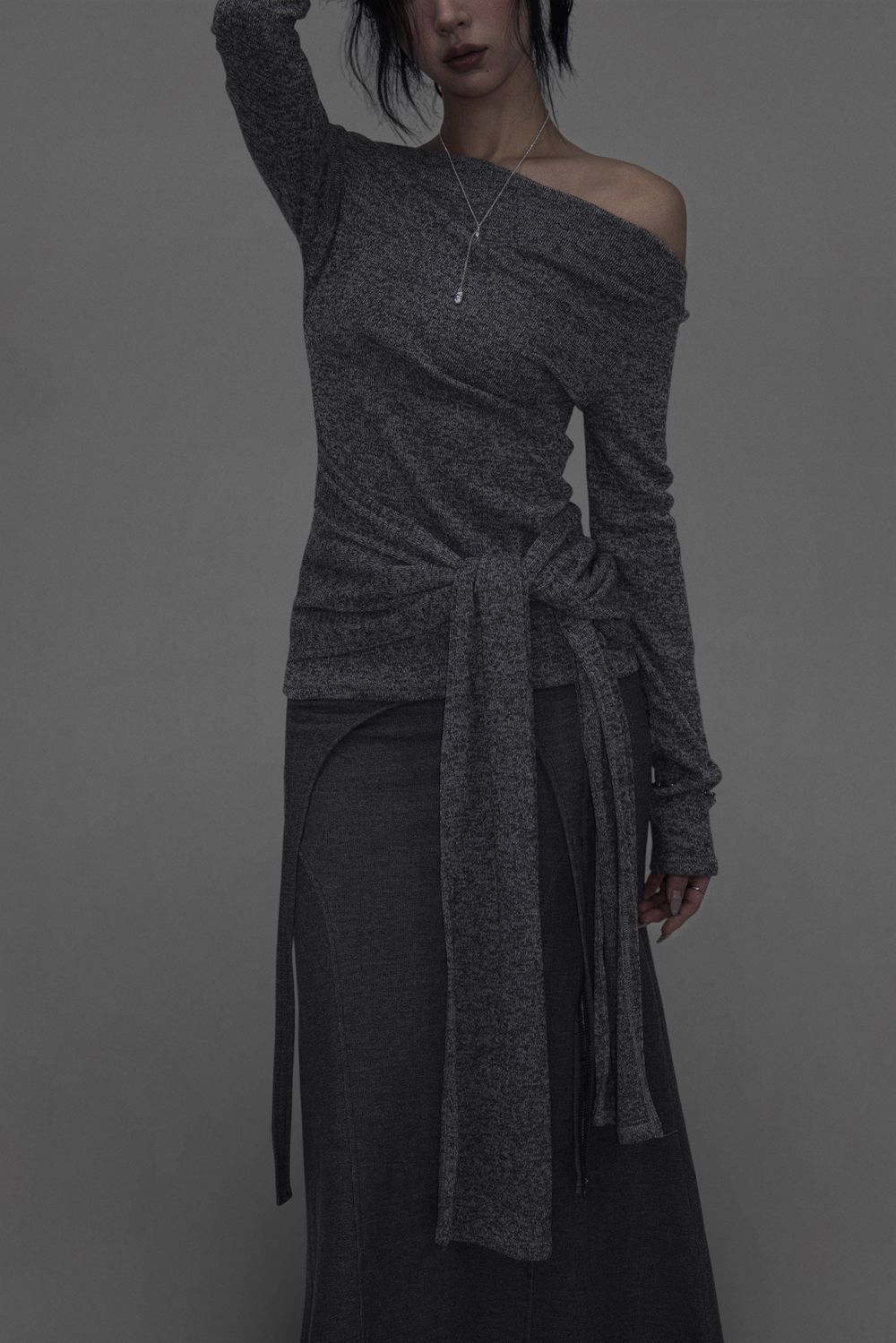 Off-Shoulder Tie-Waist Top