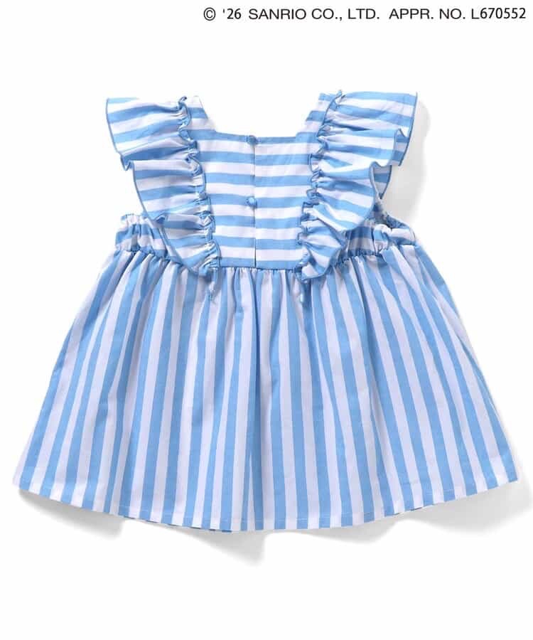 🇯🇵預訂 日本直送🇯🇵Apres les cours x Sanrio系列兩色人物刺繡蕾絲花卉荷葉邊條紋上衣