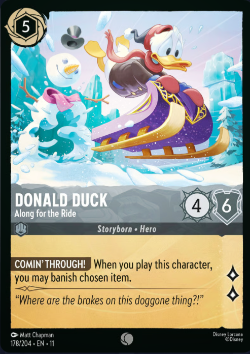 178/204 Donald Duck - Along for the Ride C