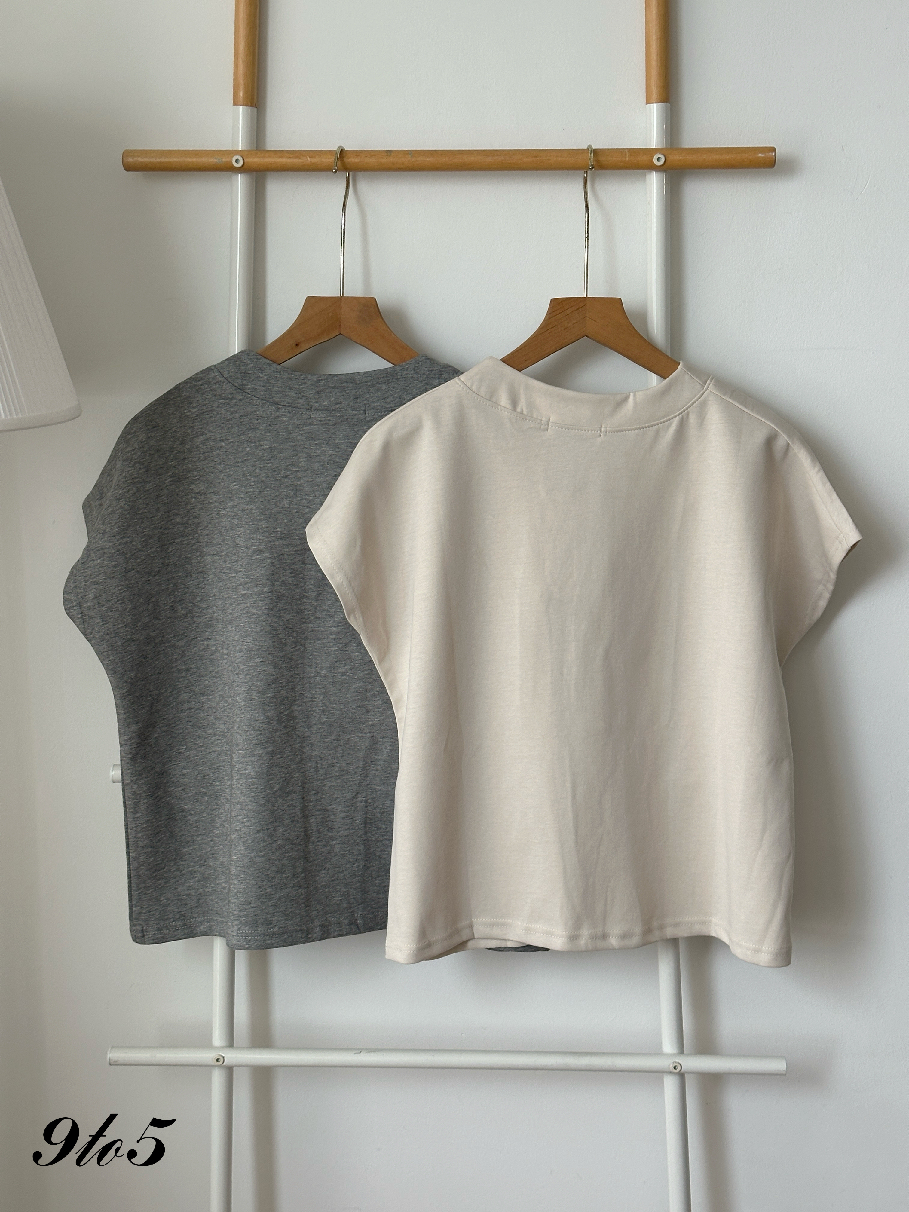 T4452 Mock Neck Cape Sleeve Tee - 3 Colors