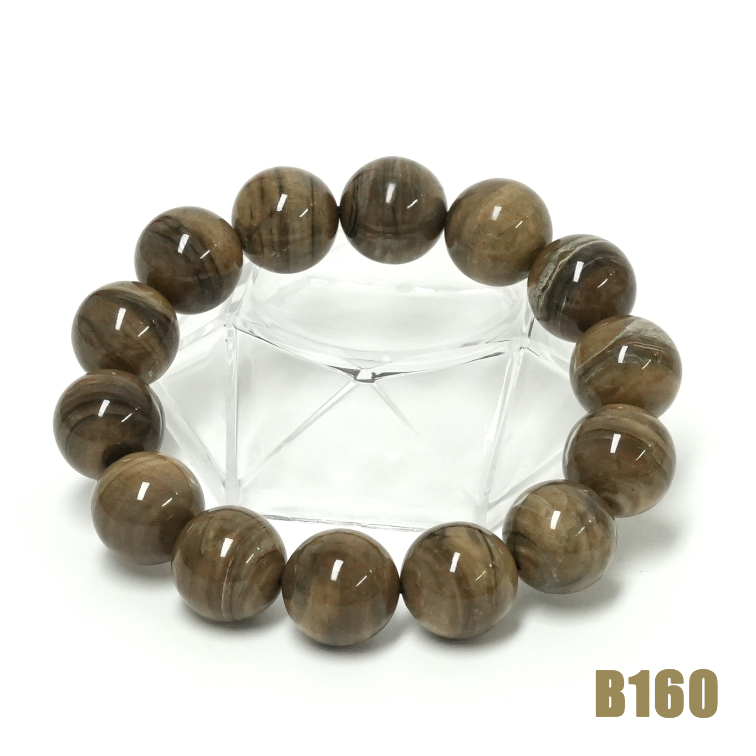 青瓷一線天根珀手串