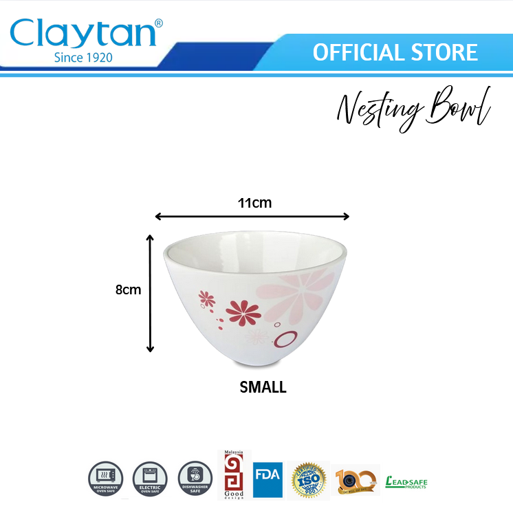 CLAYTAN LEADSAFE Multi-Purpose Kitchen Bowl - Blue Valentine & Modern Sakura Series