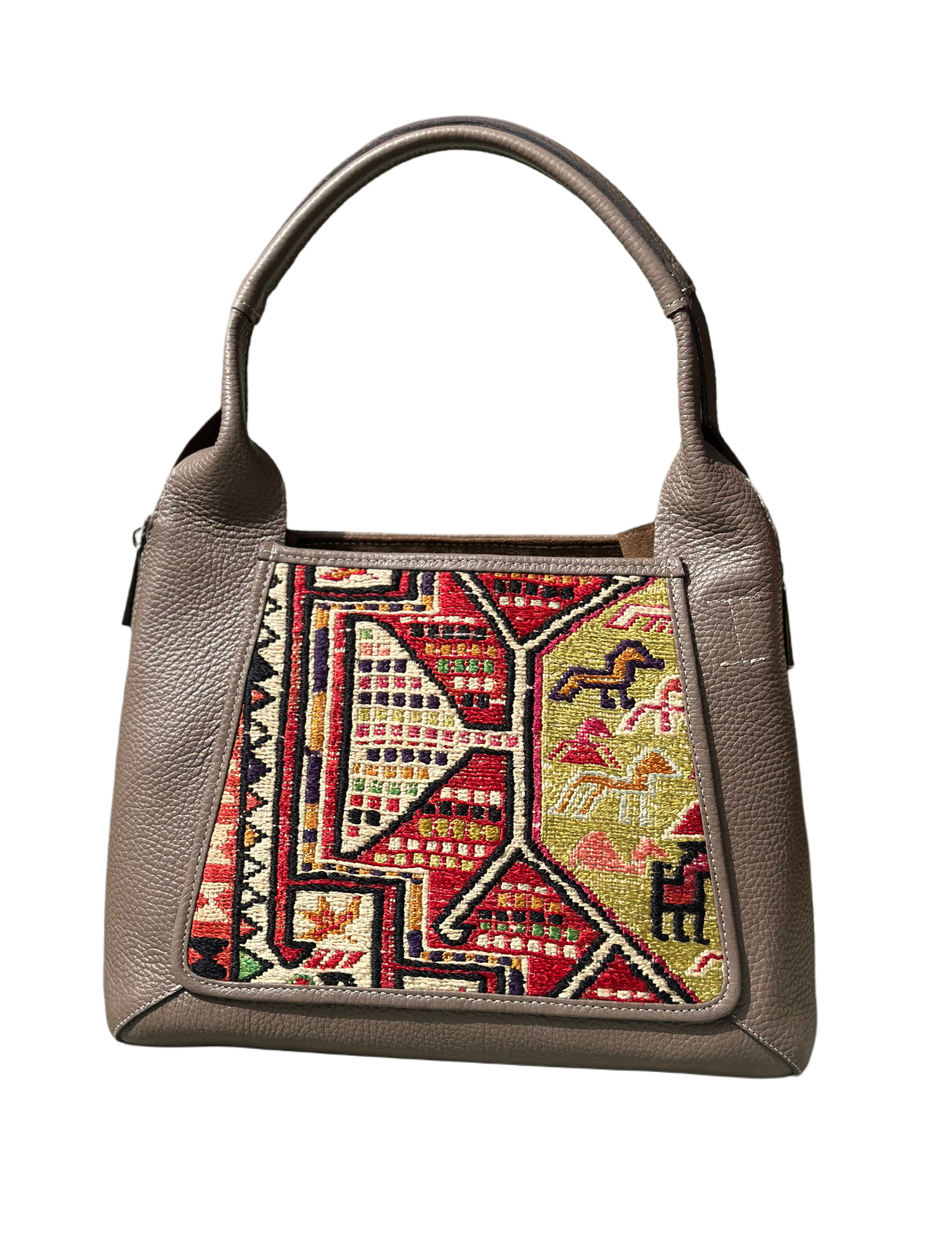 K31 土耳其真皮地氈手袋（大象灰）