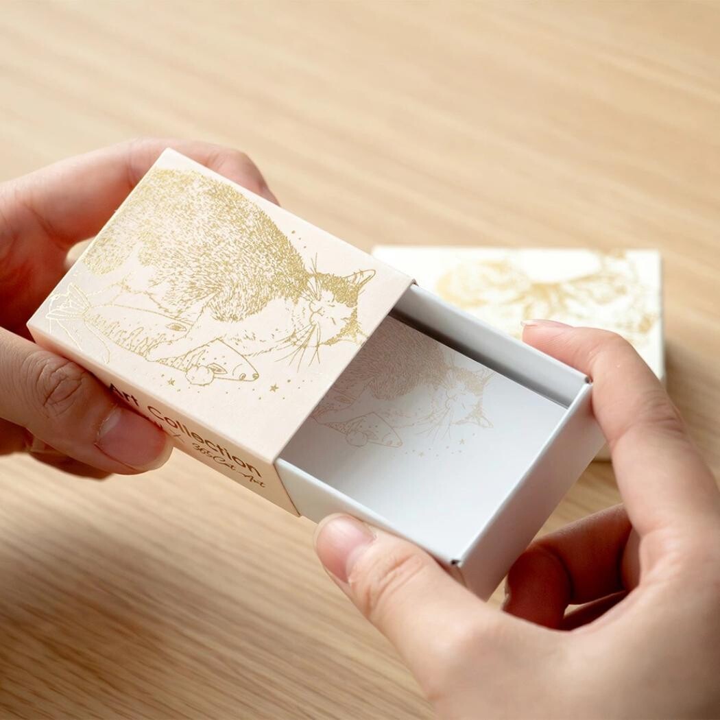 ROKKAKU x 365貓咪藝術迷你便條盒