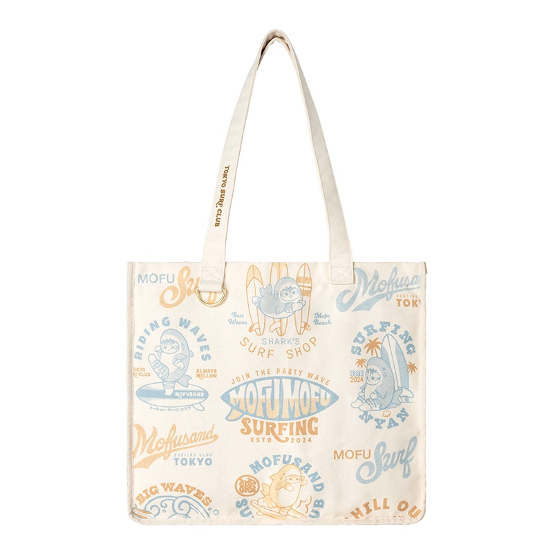 🌸 【預訂】Tote Bag (WH) - Mofusand Board Shark