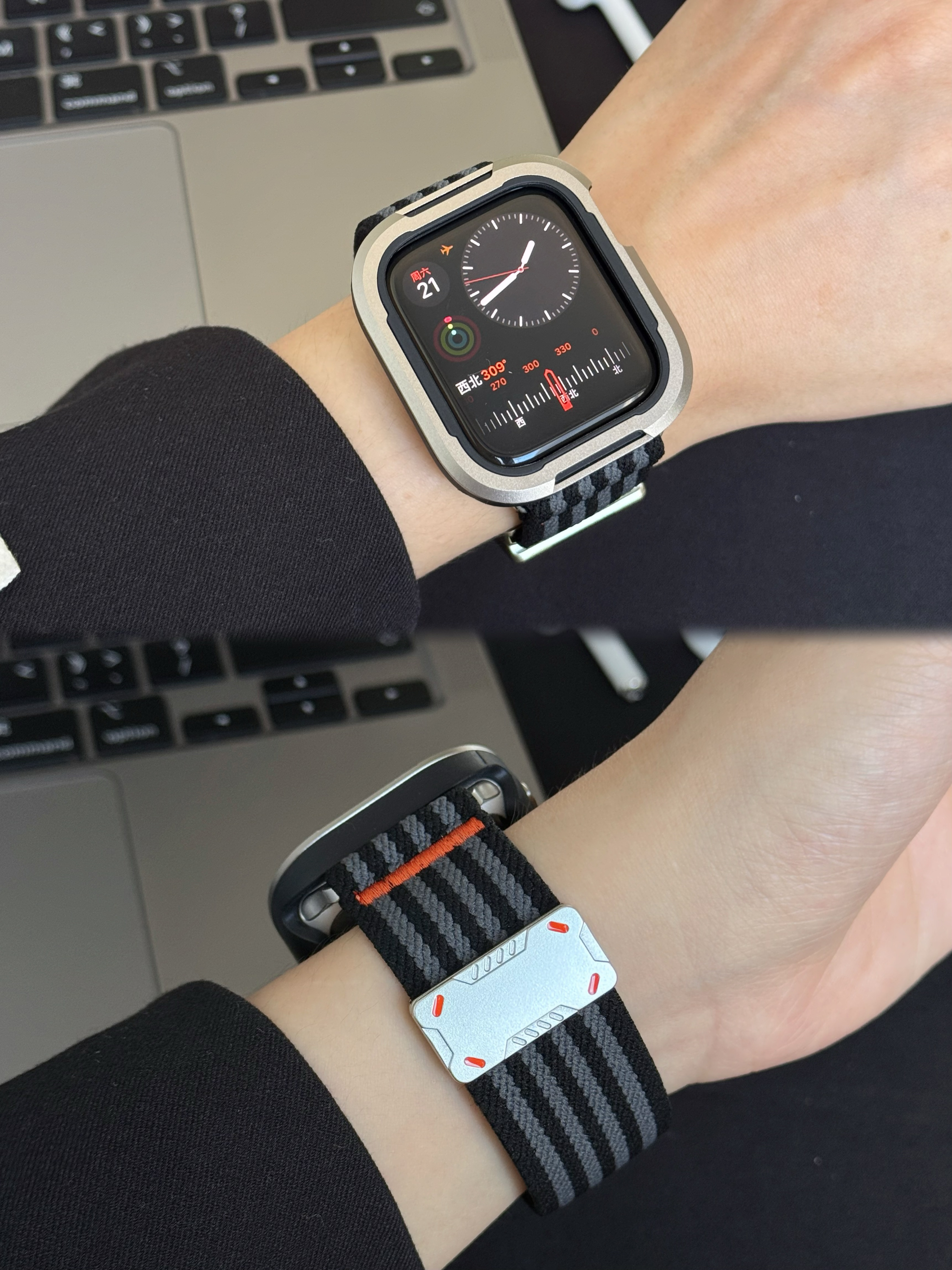 智能手錶帶 機甲工裝磁性扣系列