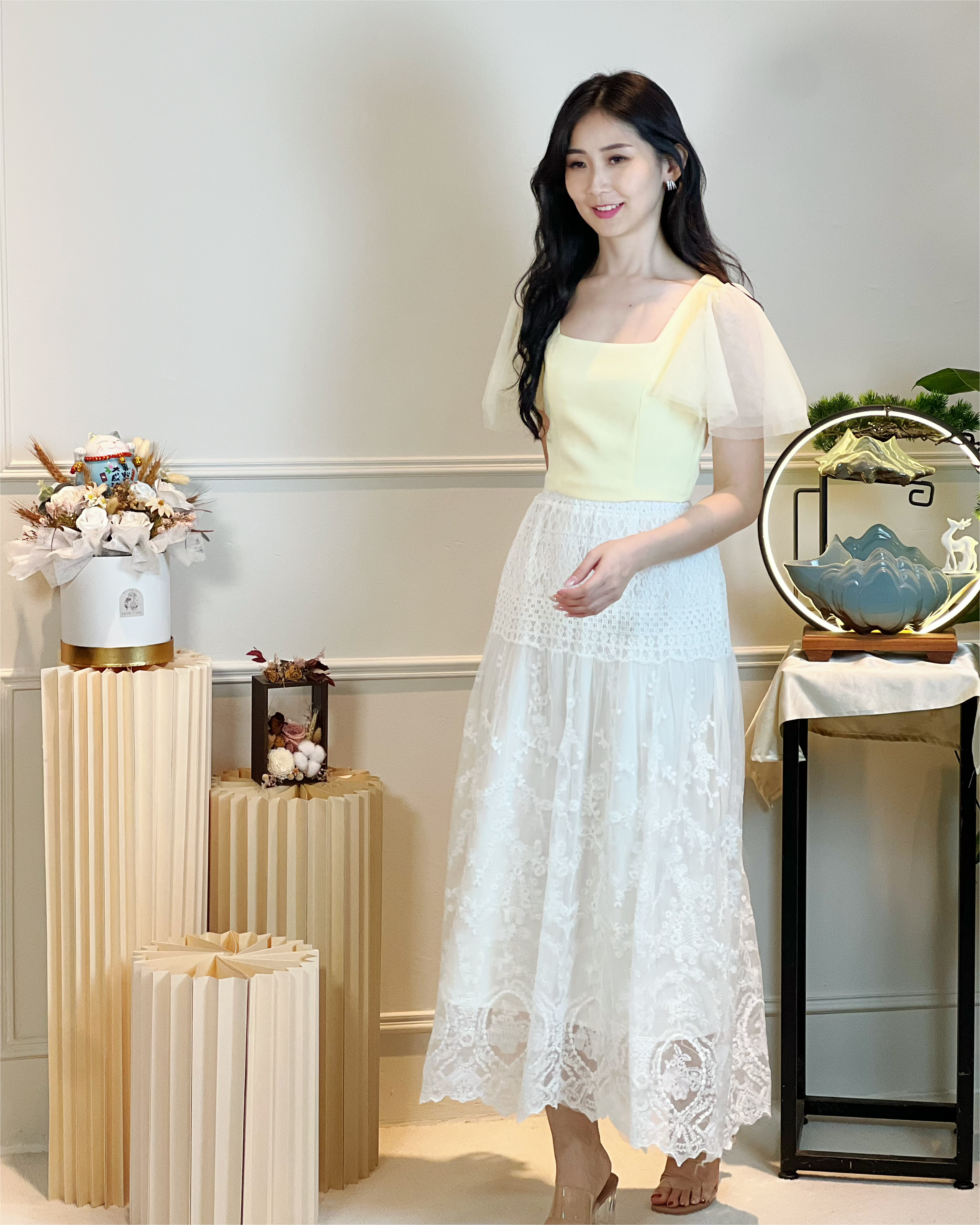 5100 Harper Riley Lacey A Line Skirt 