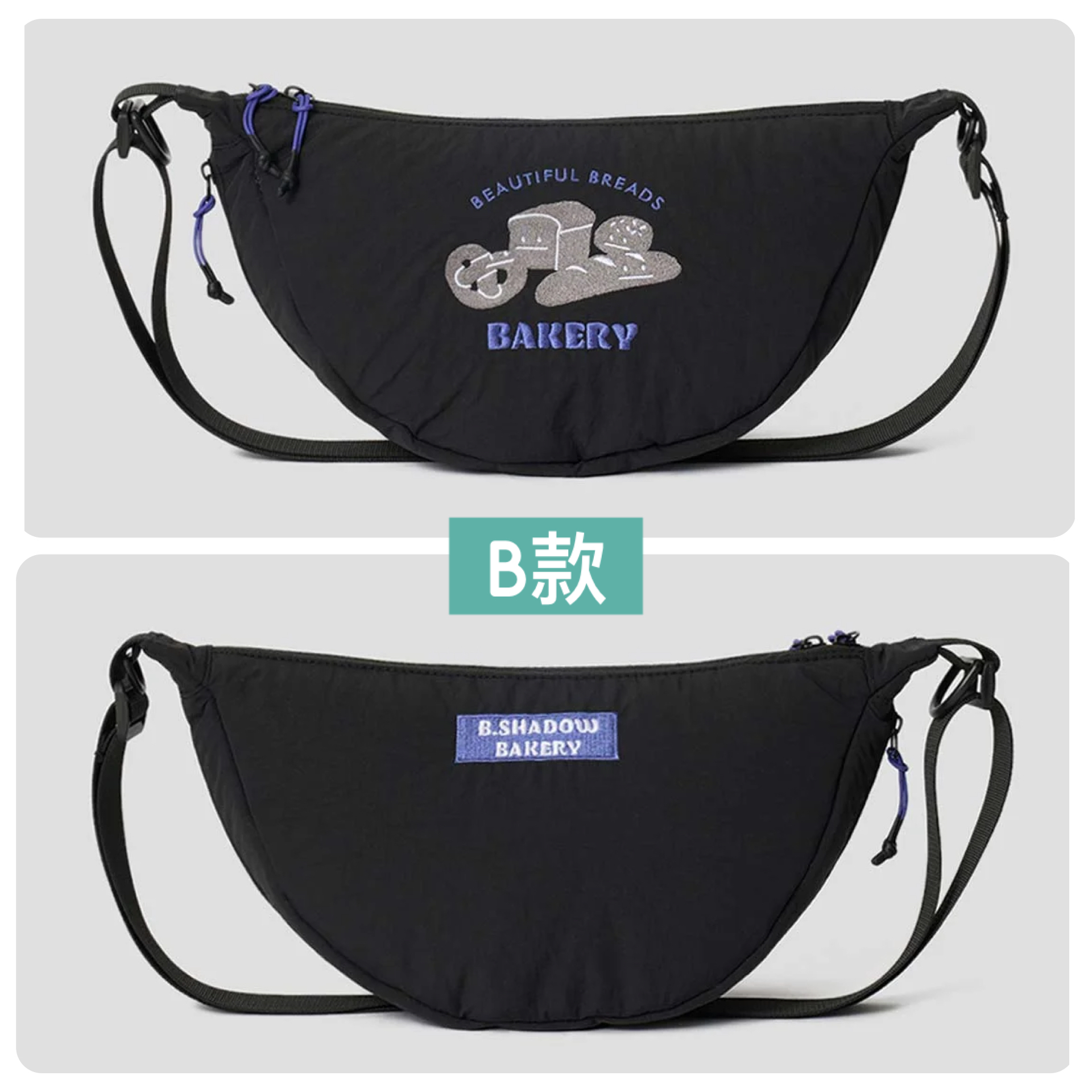 日本預訂📍黑豆人得意麵包圖案斜咩袋/兩用袋