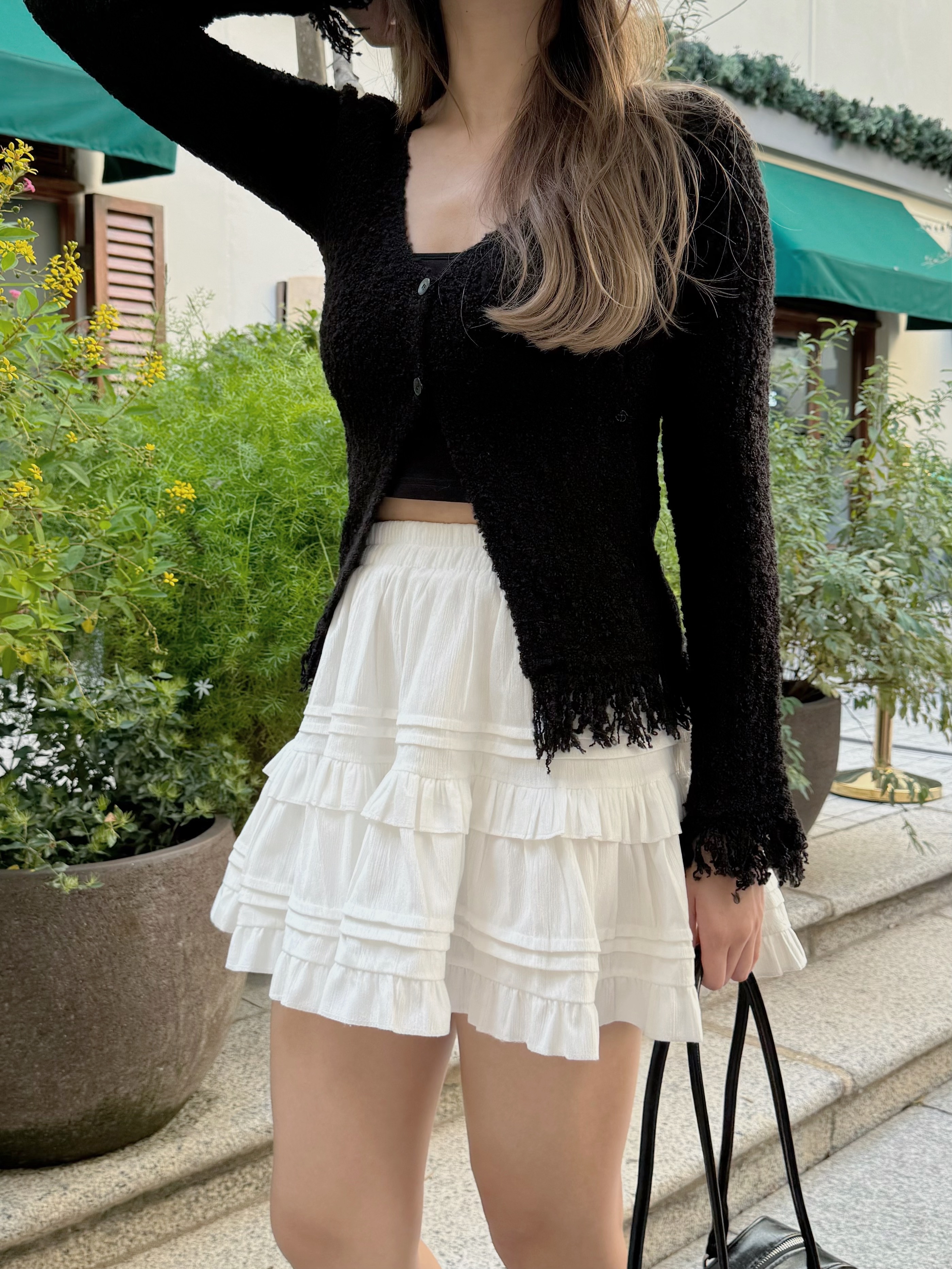 氣質絨面蛋糕裙(兩色入)