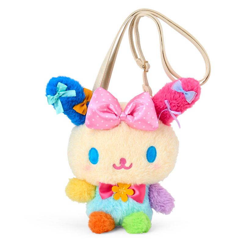 Sanrio 【一直最喜愛USAHANA】花小兔系列 毛公仔拉鍊斜孭袋