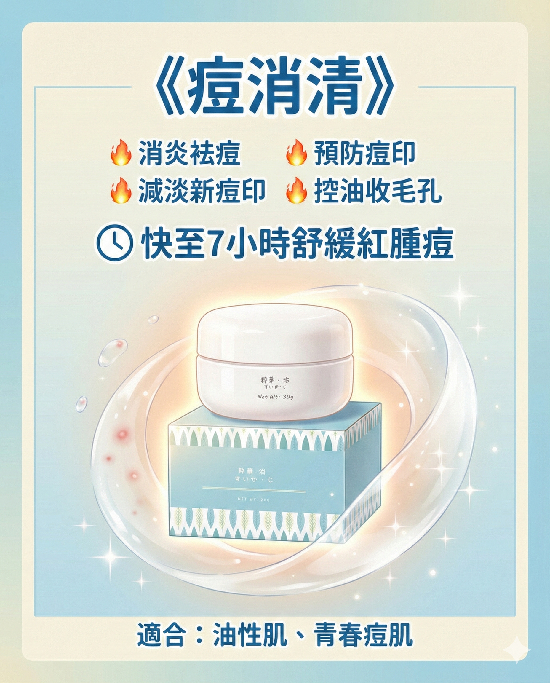 14/2出貨《痘消清》用家實證最快7小時消去暗瘡 