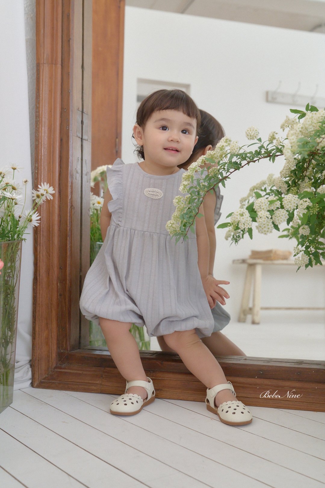 ☀️預訂 韓國直送☀️🇰🇷Bebenine兩色蕾絲標誌荷葉邊背心連身服