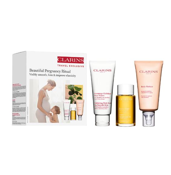 【孕期必備】Clarins 嬌韻詩 美麗孕期護理套組 | 防妊娠紋、緊緻護理、排水消腫