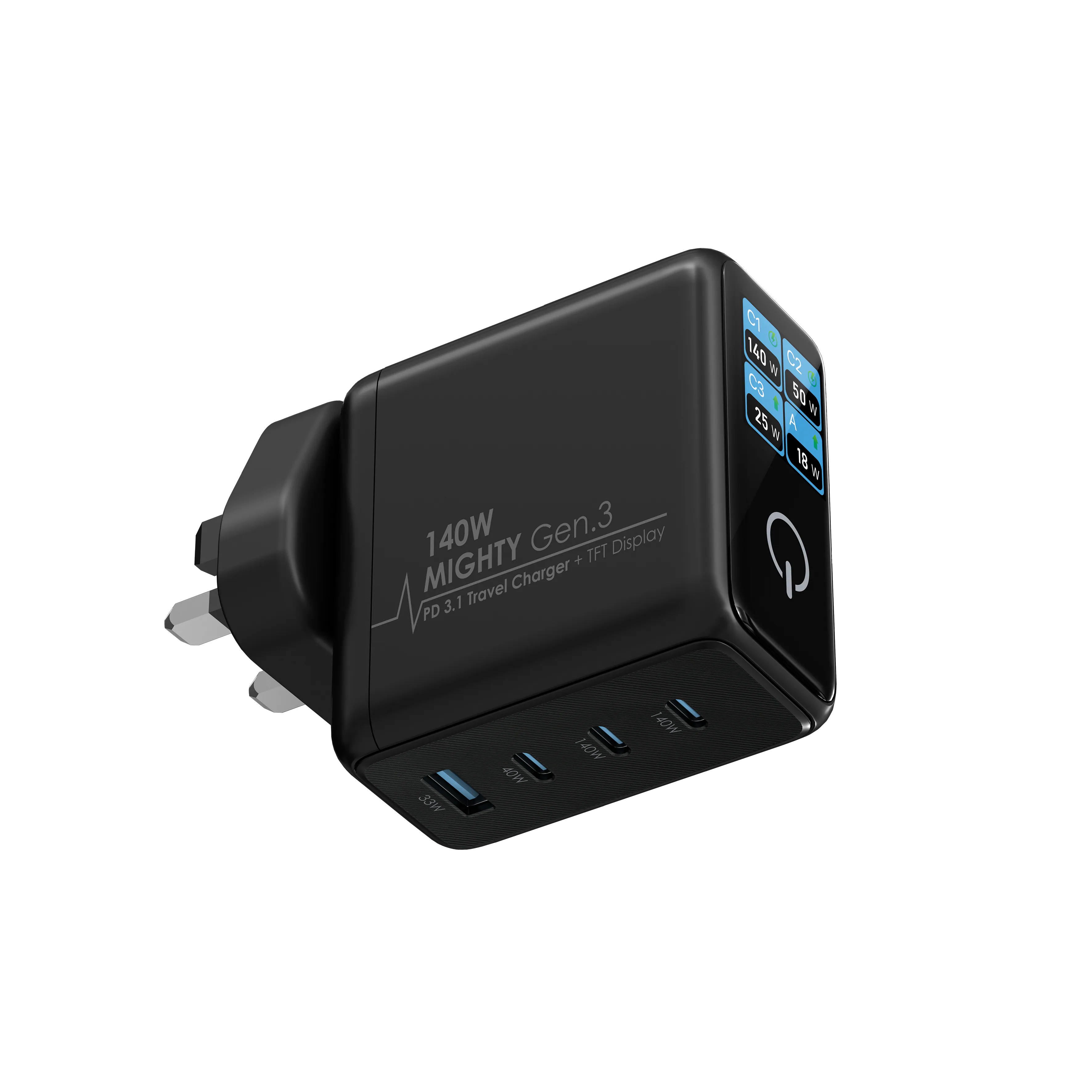 香港行貨 EGO 140W MIGHTY Gen.3 GAN CHARGER 旅行充電器 TF25140