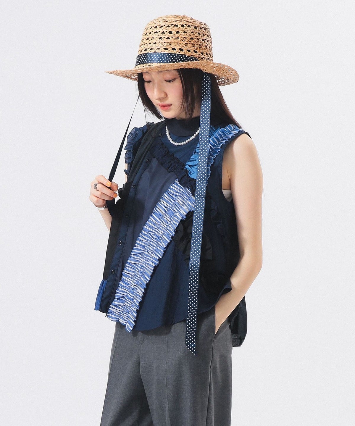 (日本製）TORI-TO x BEAMS JAPAN 拼款背心