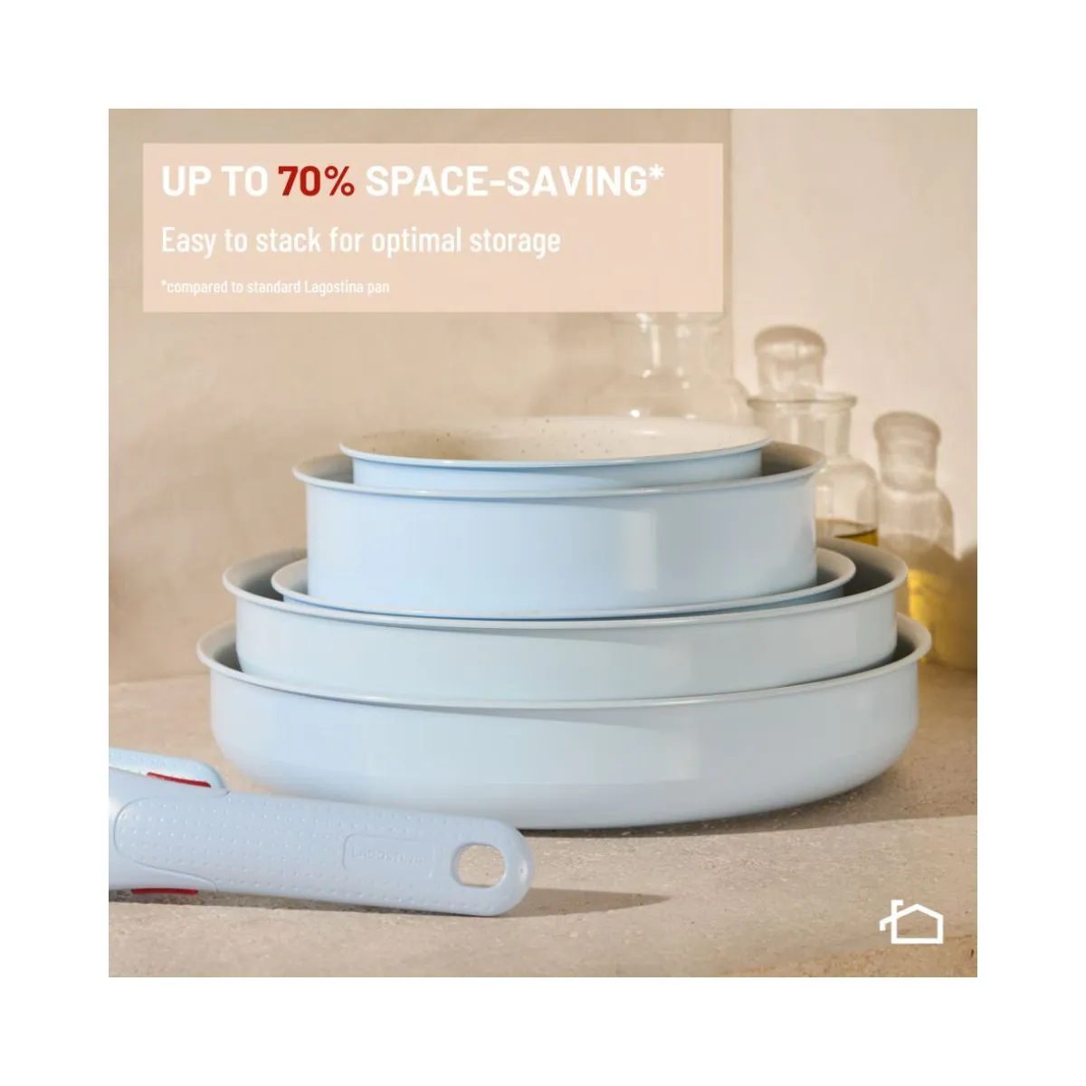 Lagostina Ingenio Serenity 靈巧疊疊廚具套裝 (天空藍) - 11件裝