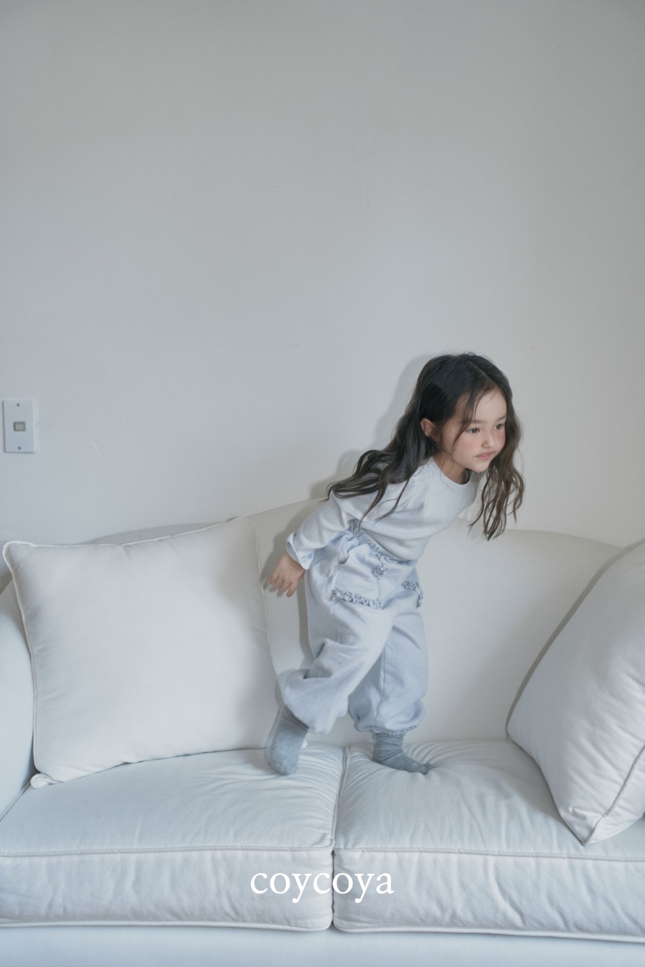 🌸預訂 韓國直送🌸🇰🇷COYCOYA兩色荷葉邊口袋寬鬆運動褲