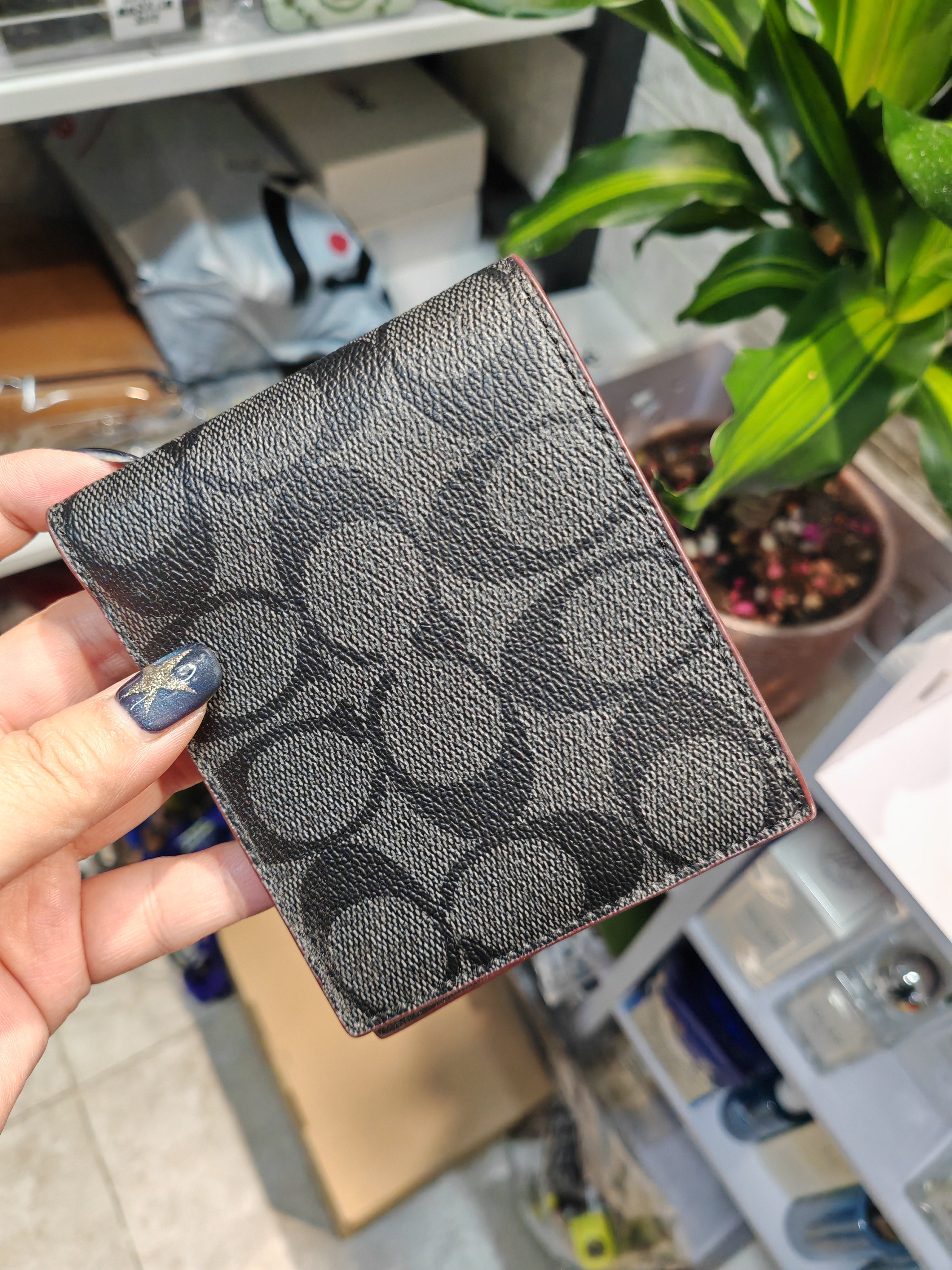 香港現貨-Coach men's wallet 啡邊logo